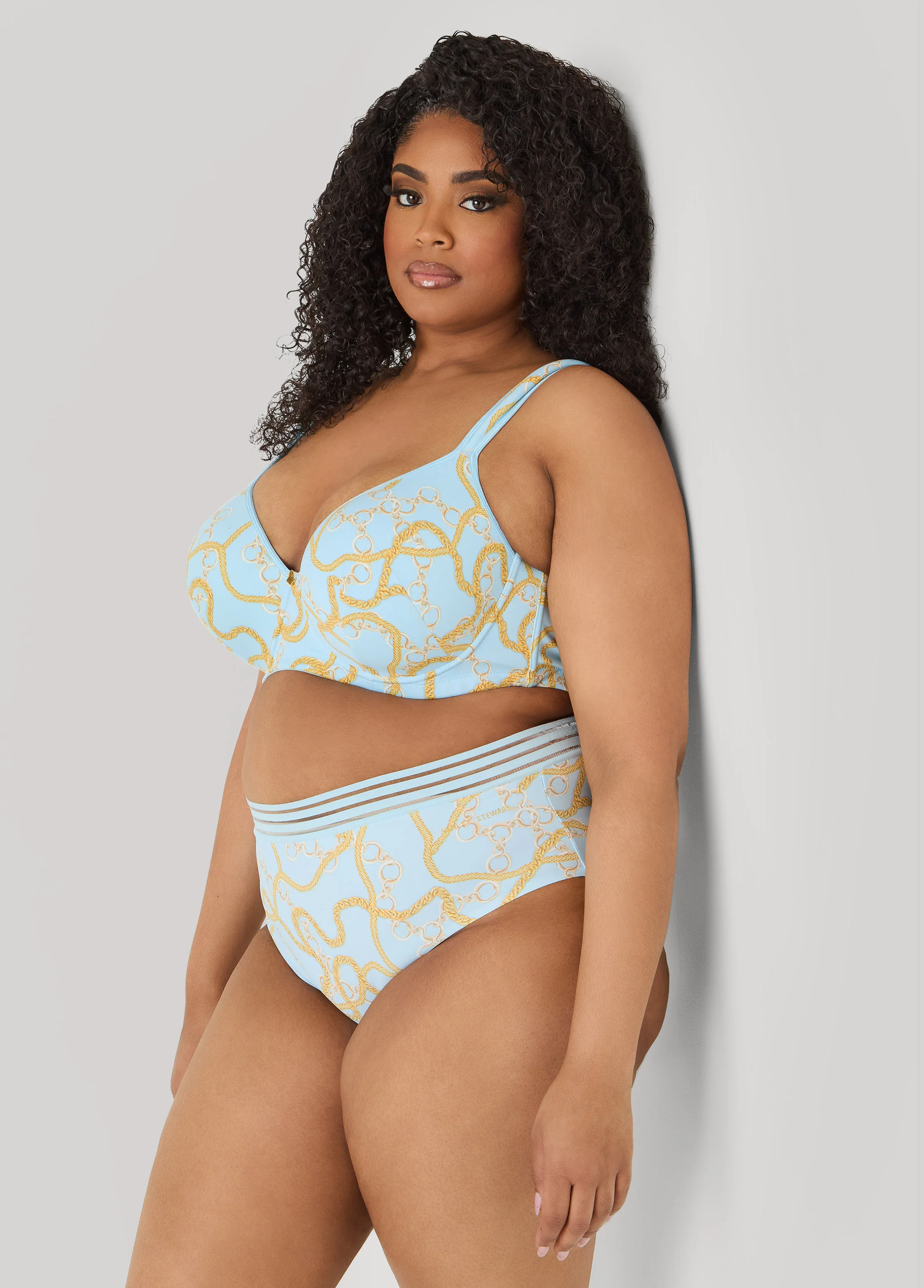 Chain Print Sheer Waist Briefs - Image 3