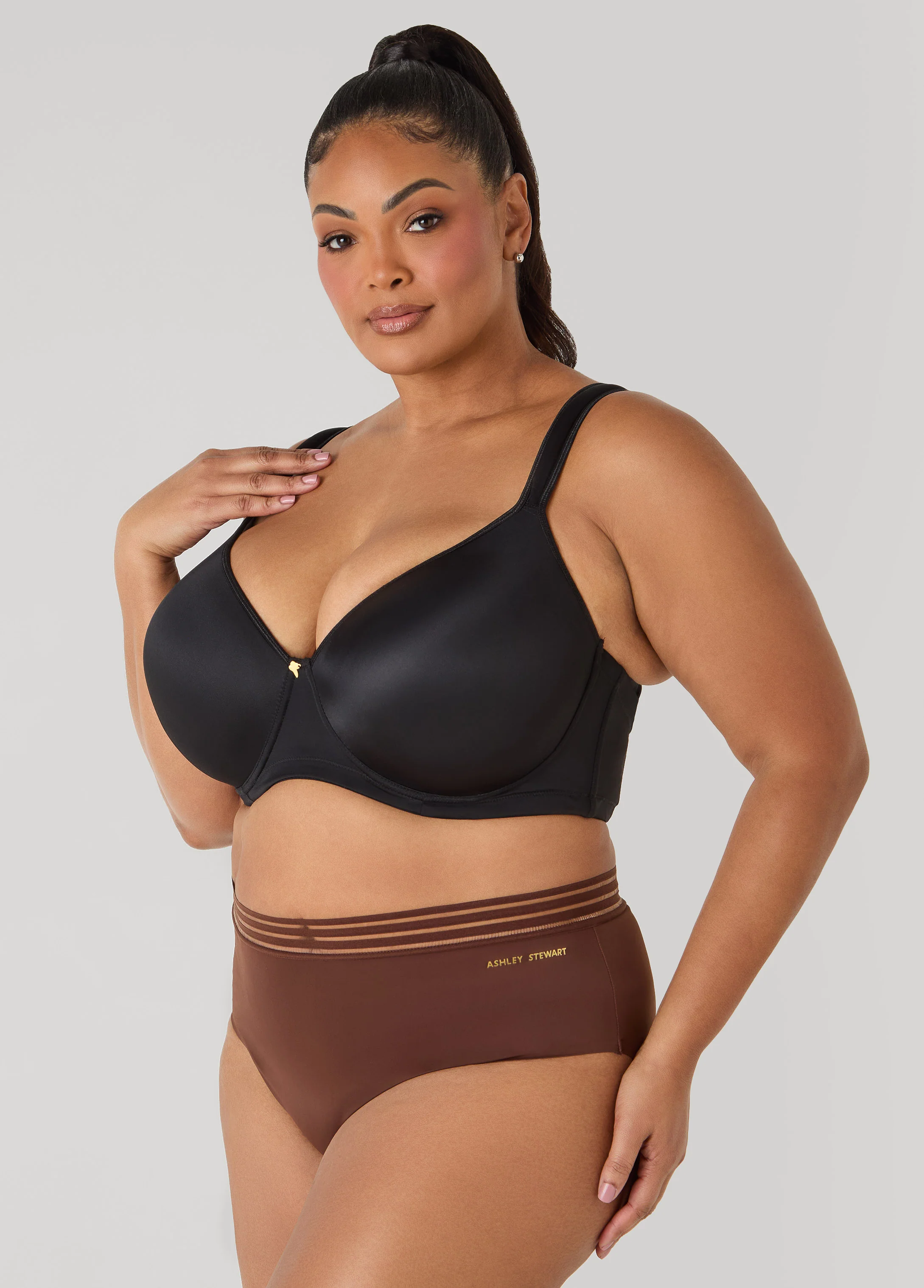 Sheer Striped Microfiber Briefs - Image 6