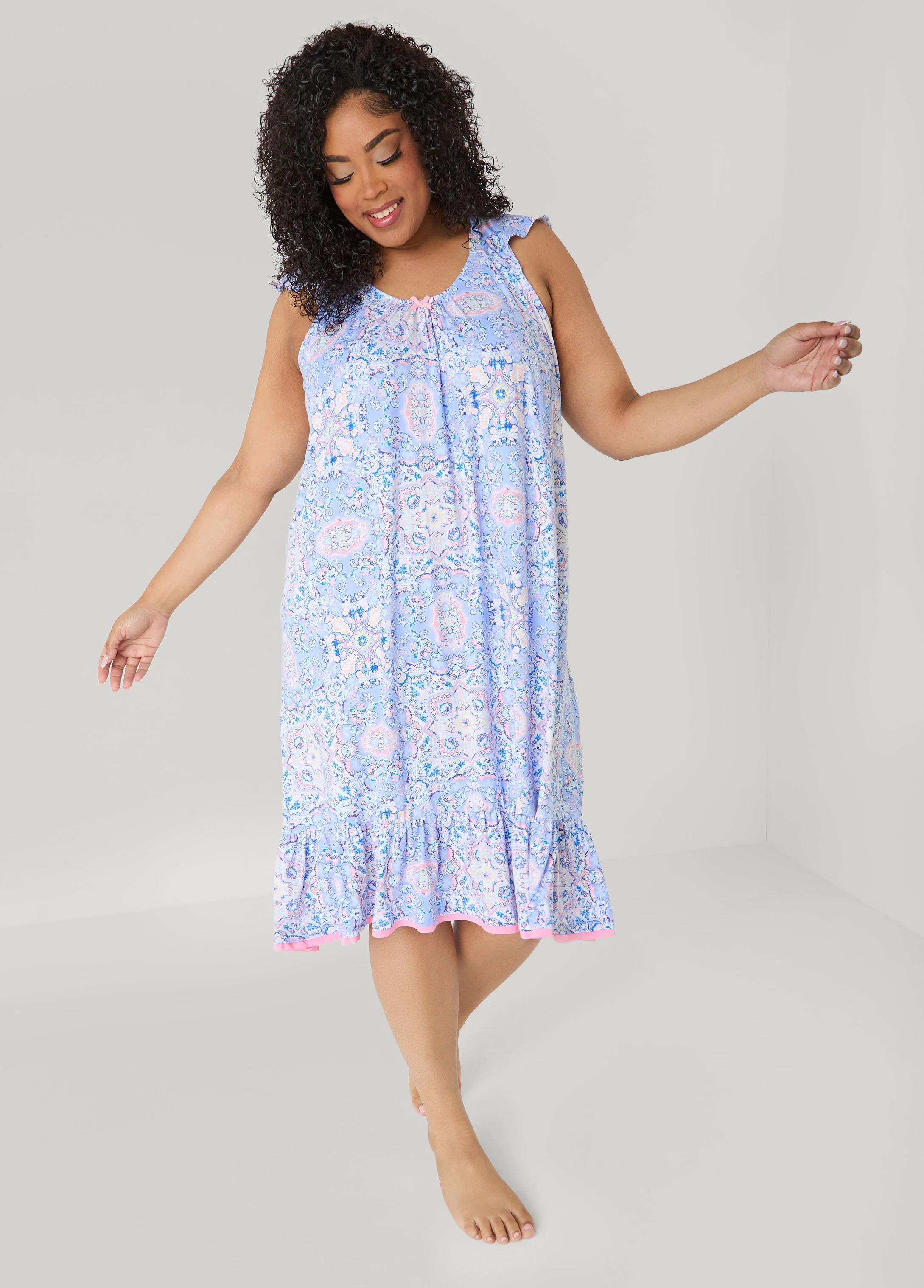 Ellen Tracy Printed Night Gown - Image 3