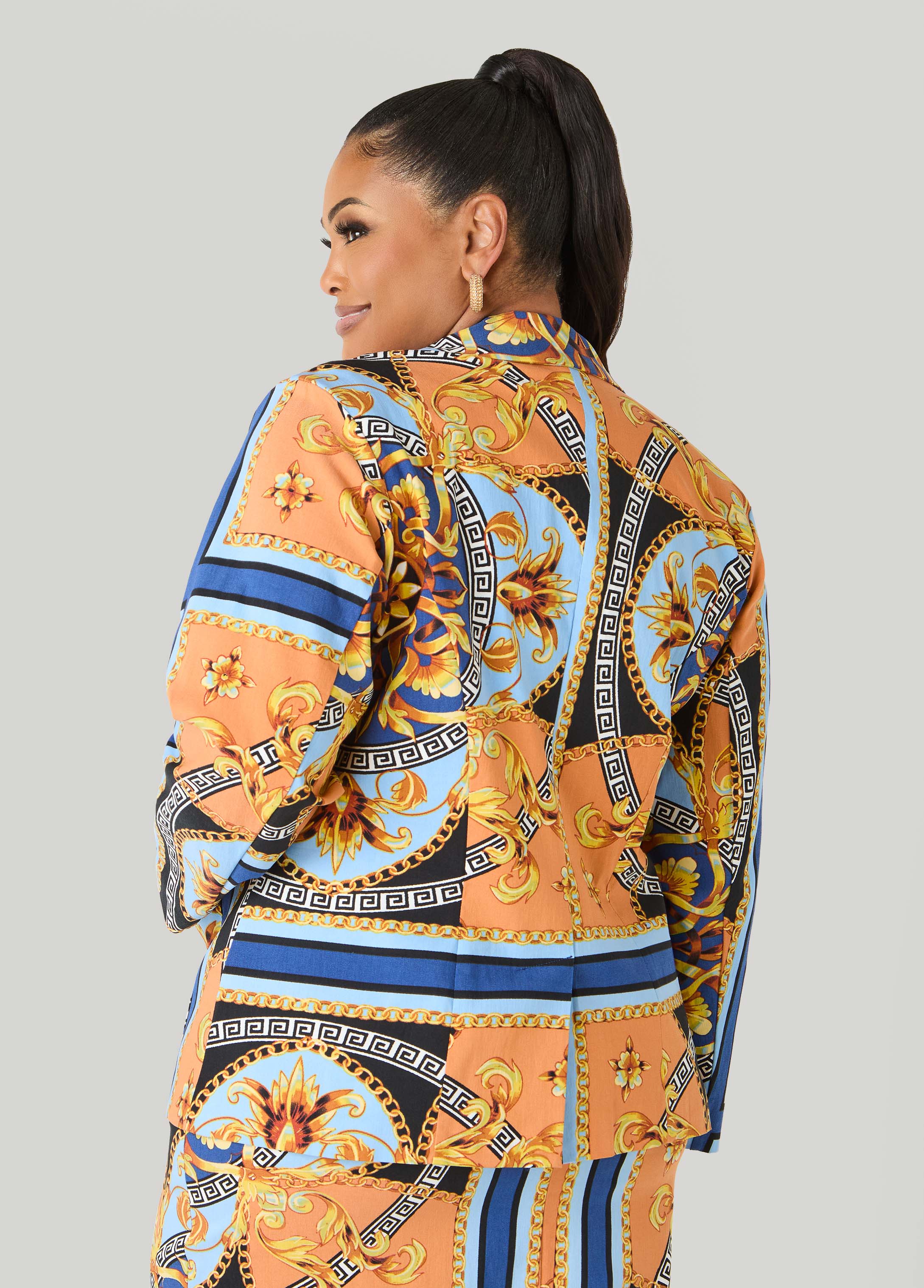 Millennium Scarf Print Blazer - Image 2