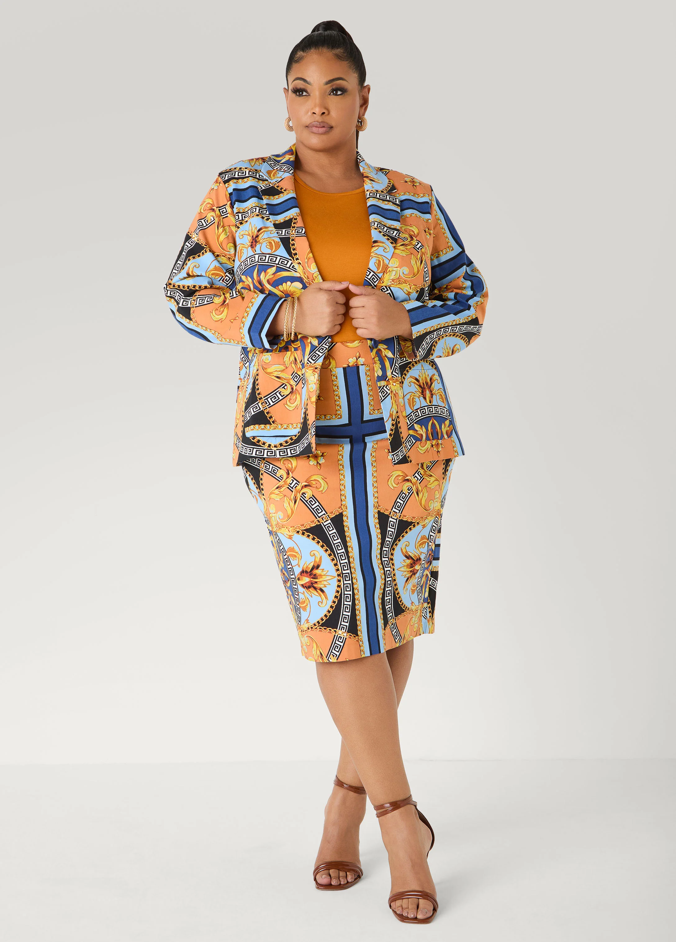 Millennium Scarf Print Blazer - Image 3