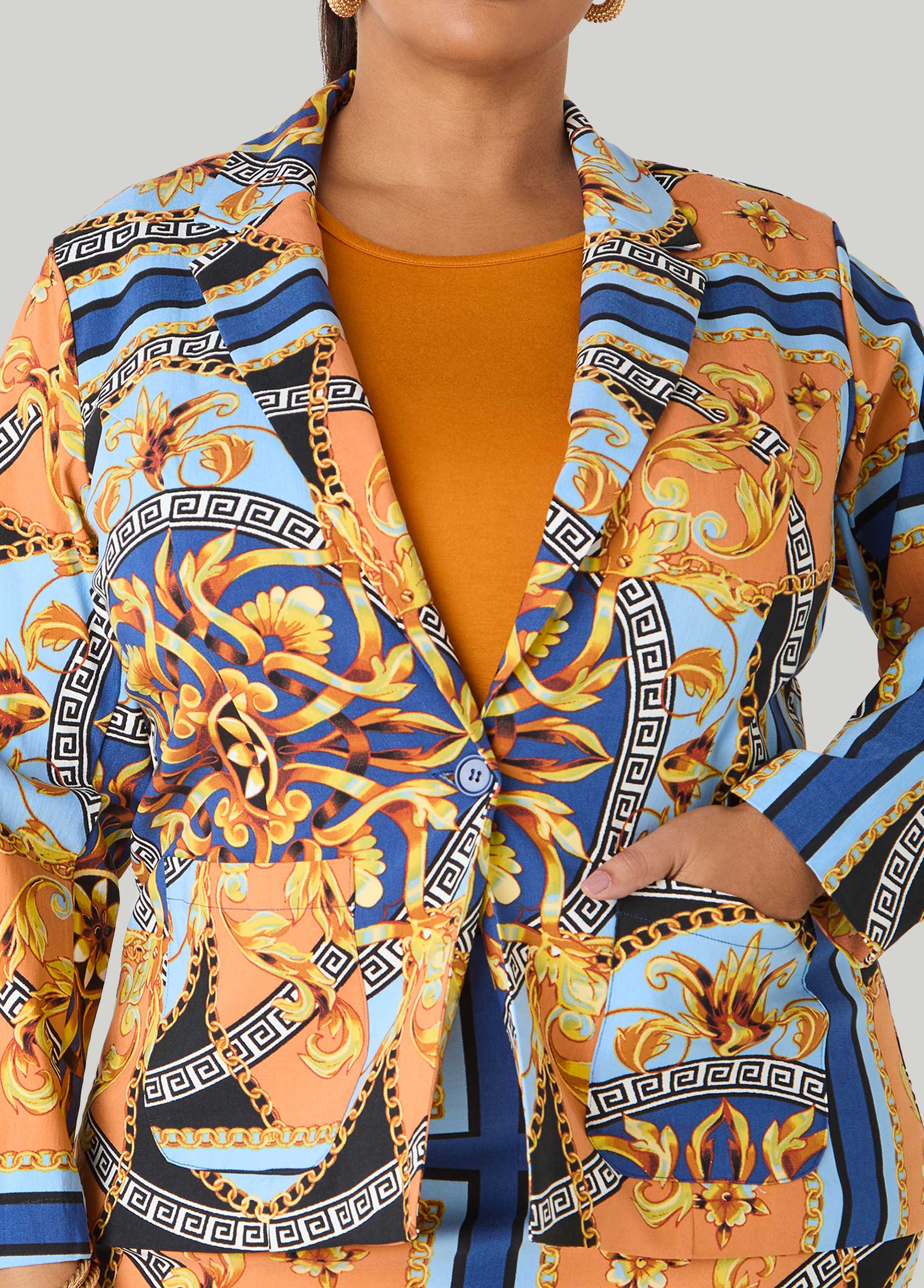 Millennium Scarf Print Blazer - Image 4