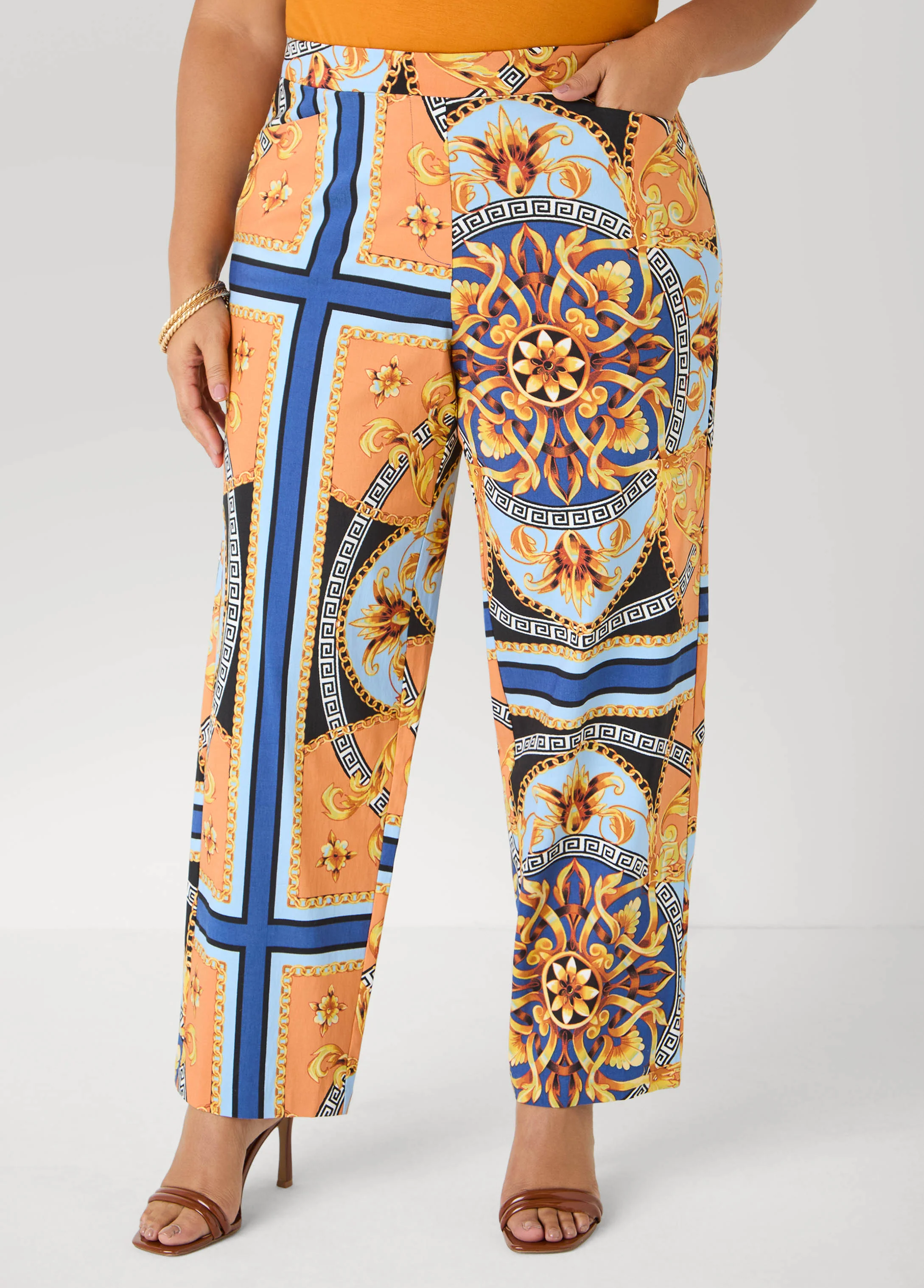 Millennium Scarf Print Trousers - Image 3