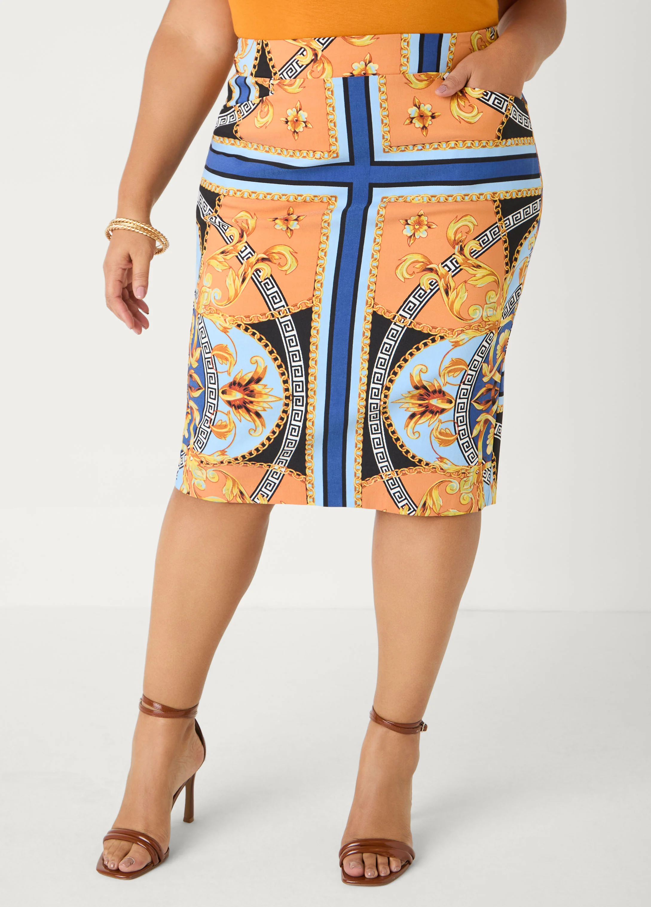 Millennium Scarf Print Skirt - Image 4