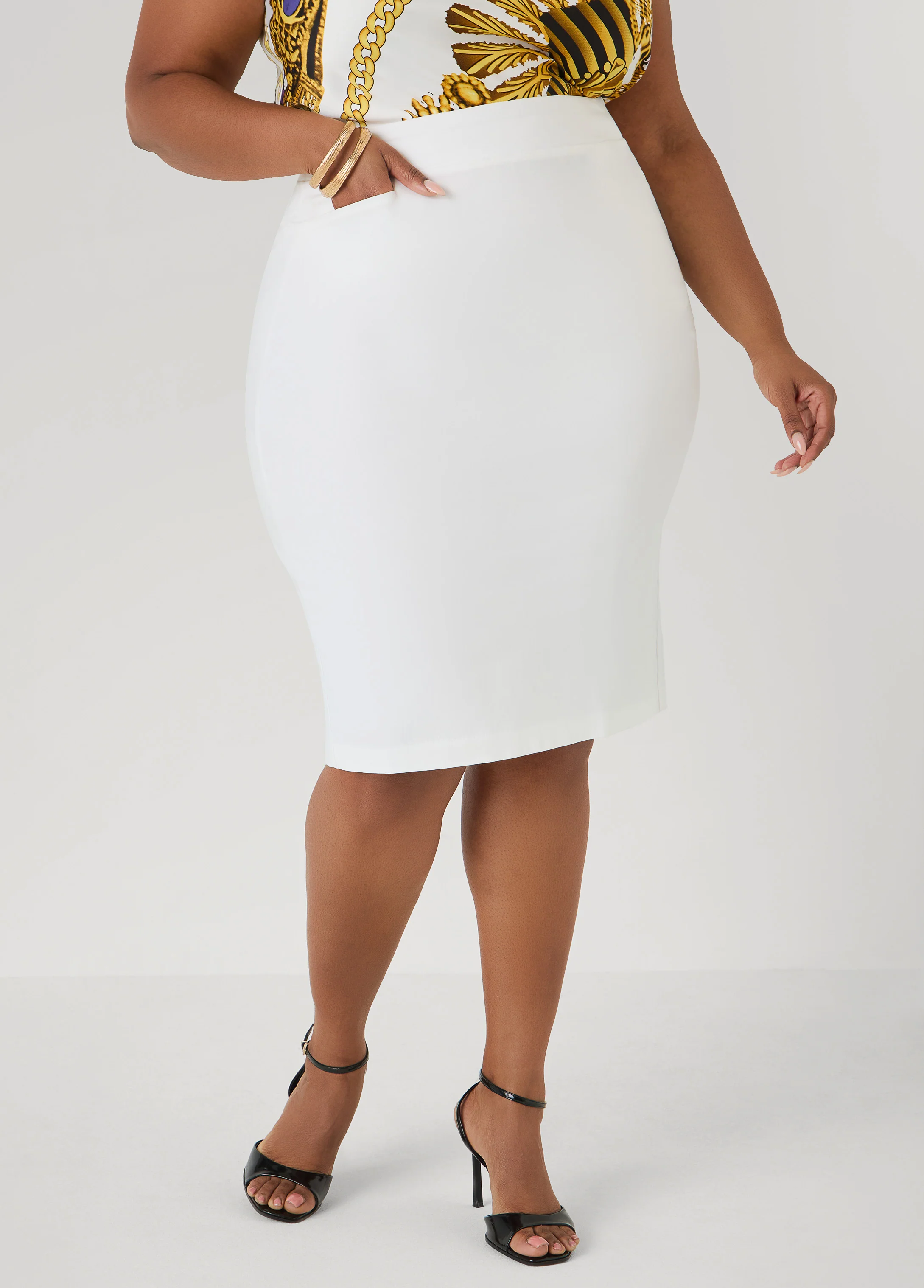 Millennium Twill Pencil Skirt - Image 3