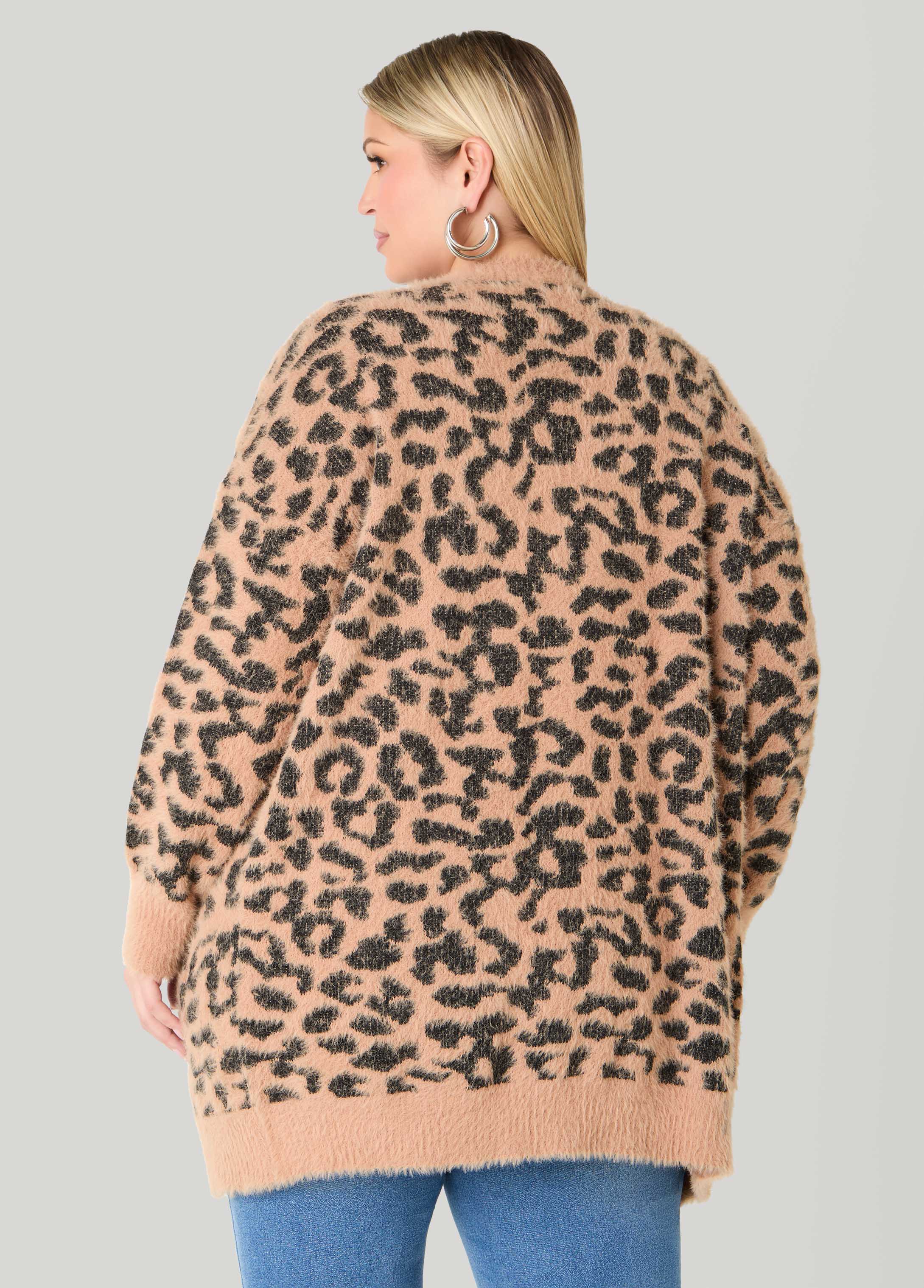 Brushed Leopard Cardigan - Image 2
