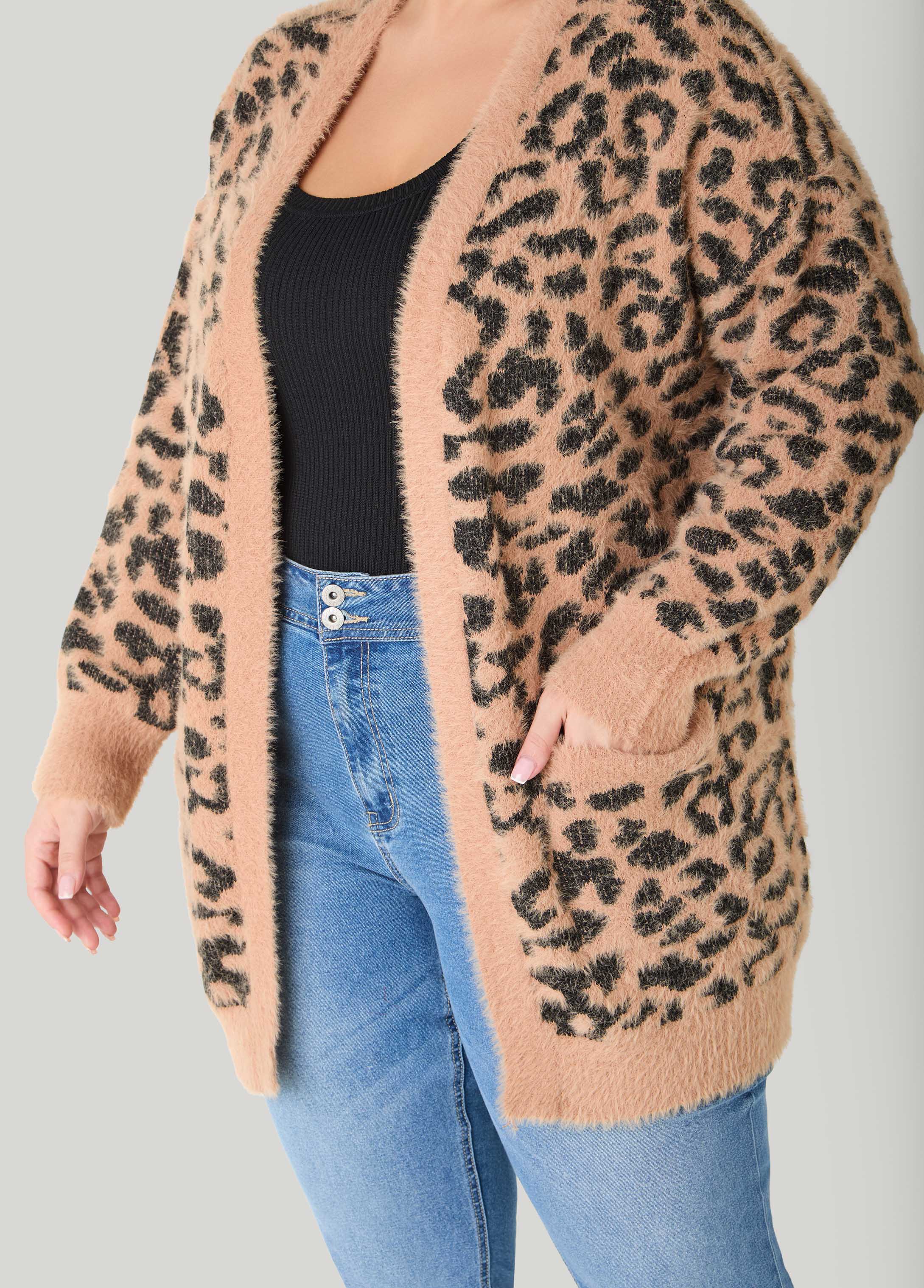 Brushed Leopard Cardigan - Image 3