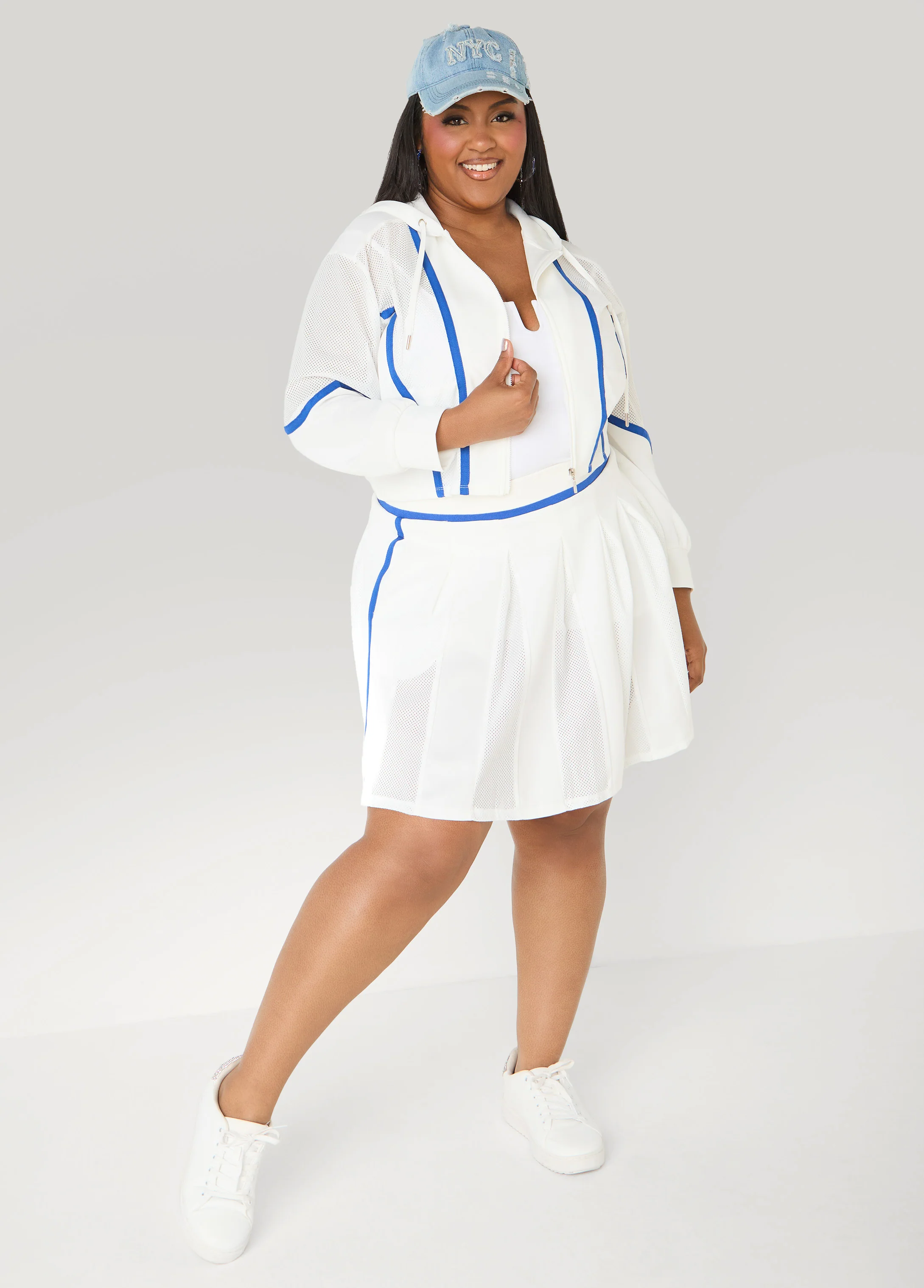 Cropped Mesh Paneled Track Jacket - Image 6