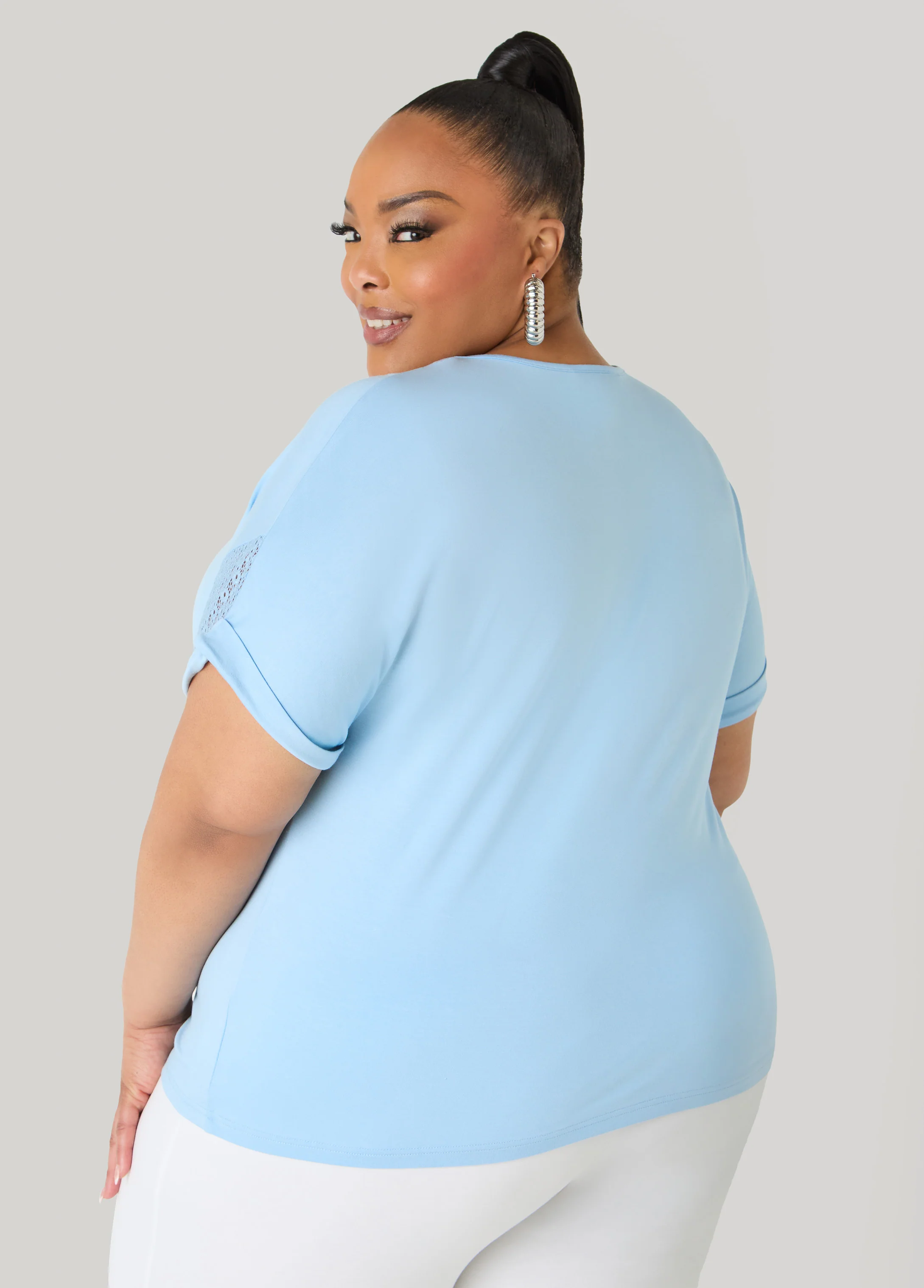 Crochet Paneled T Shirt - Image 10