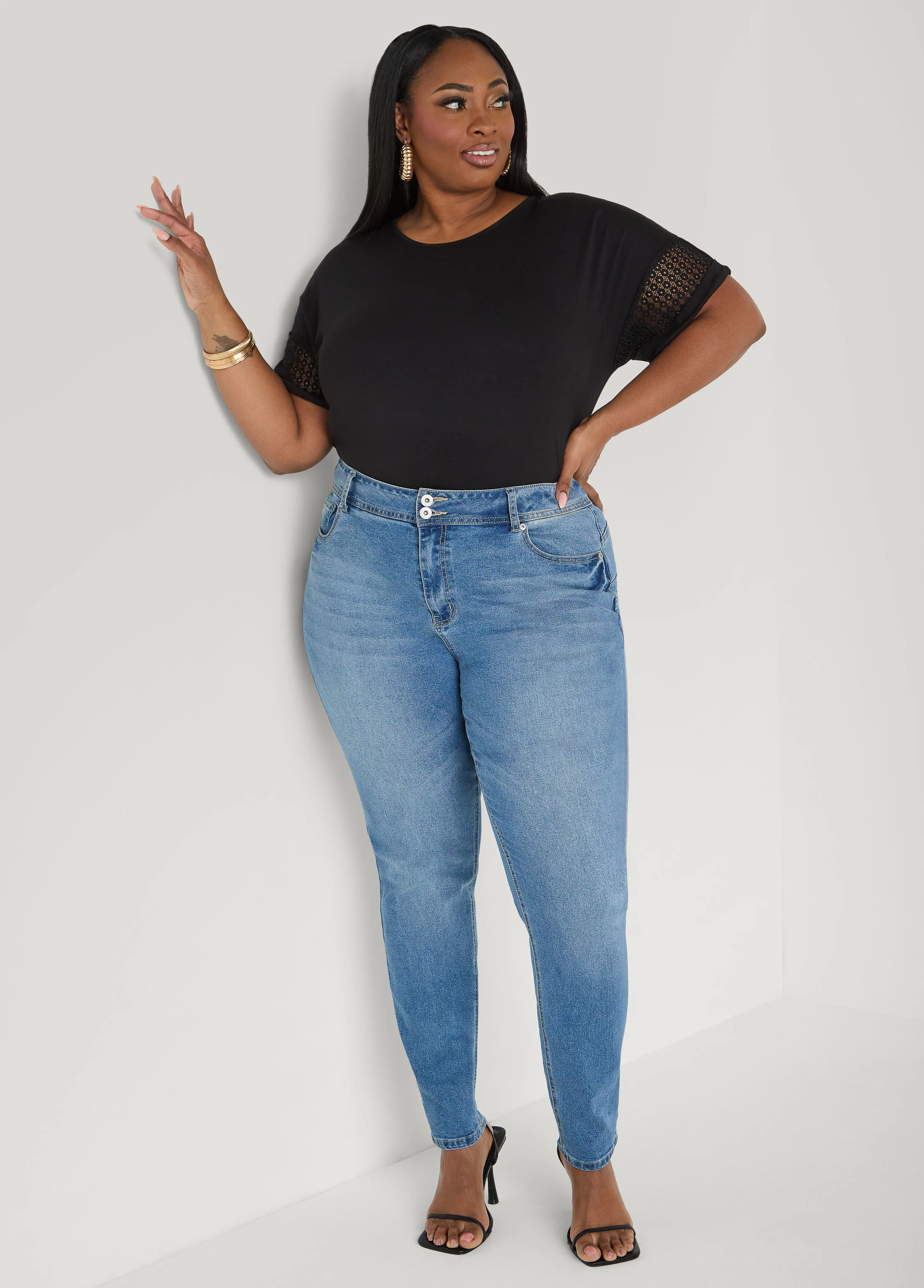 Crochet Paneled T Shirt - Image 3