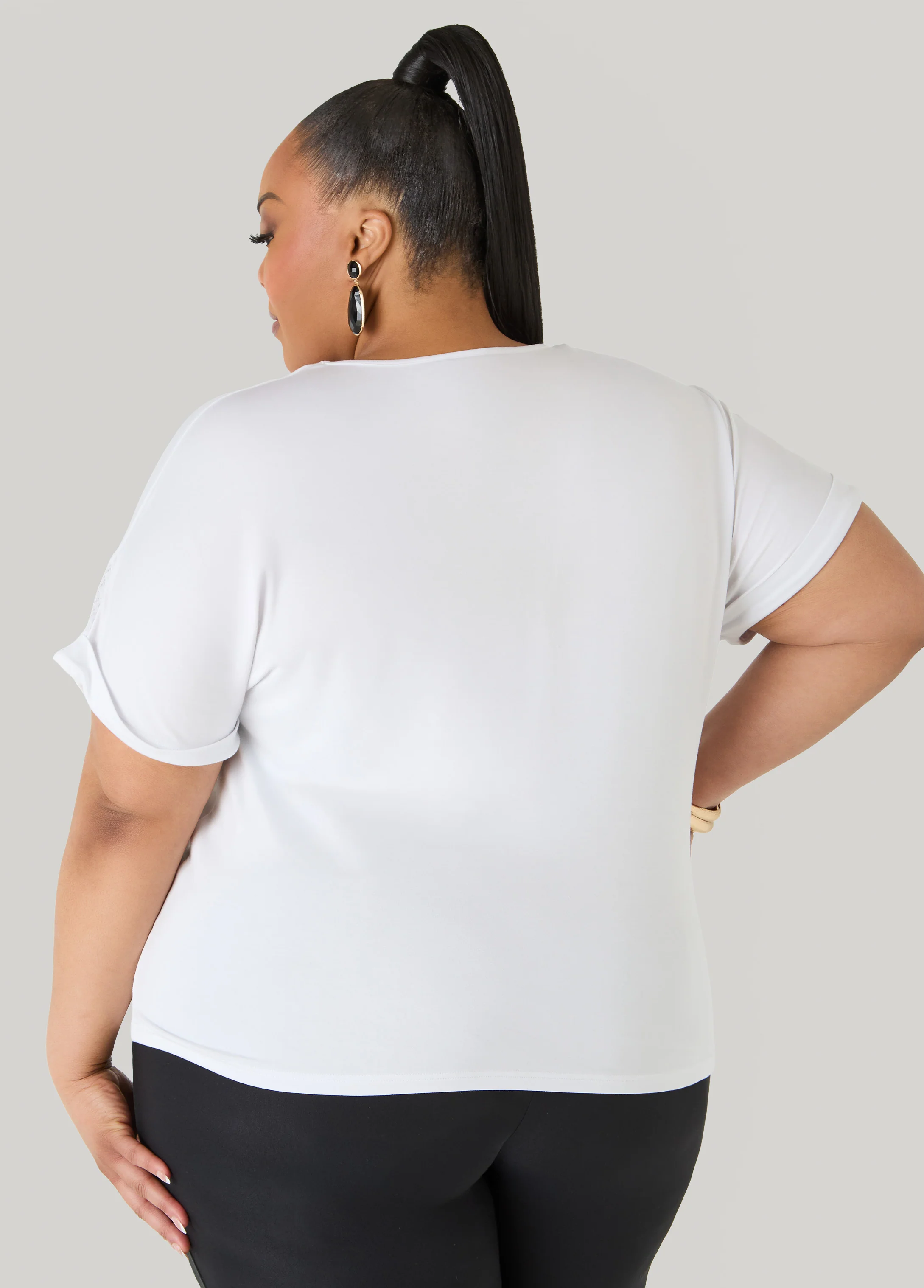 Crochet Paneled T Shirt - Image 6