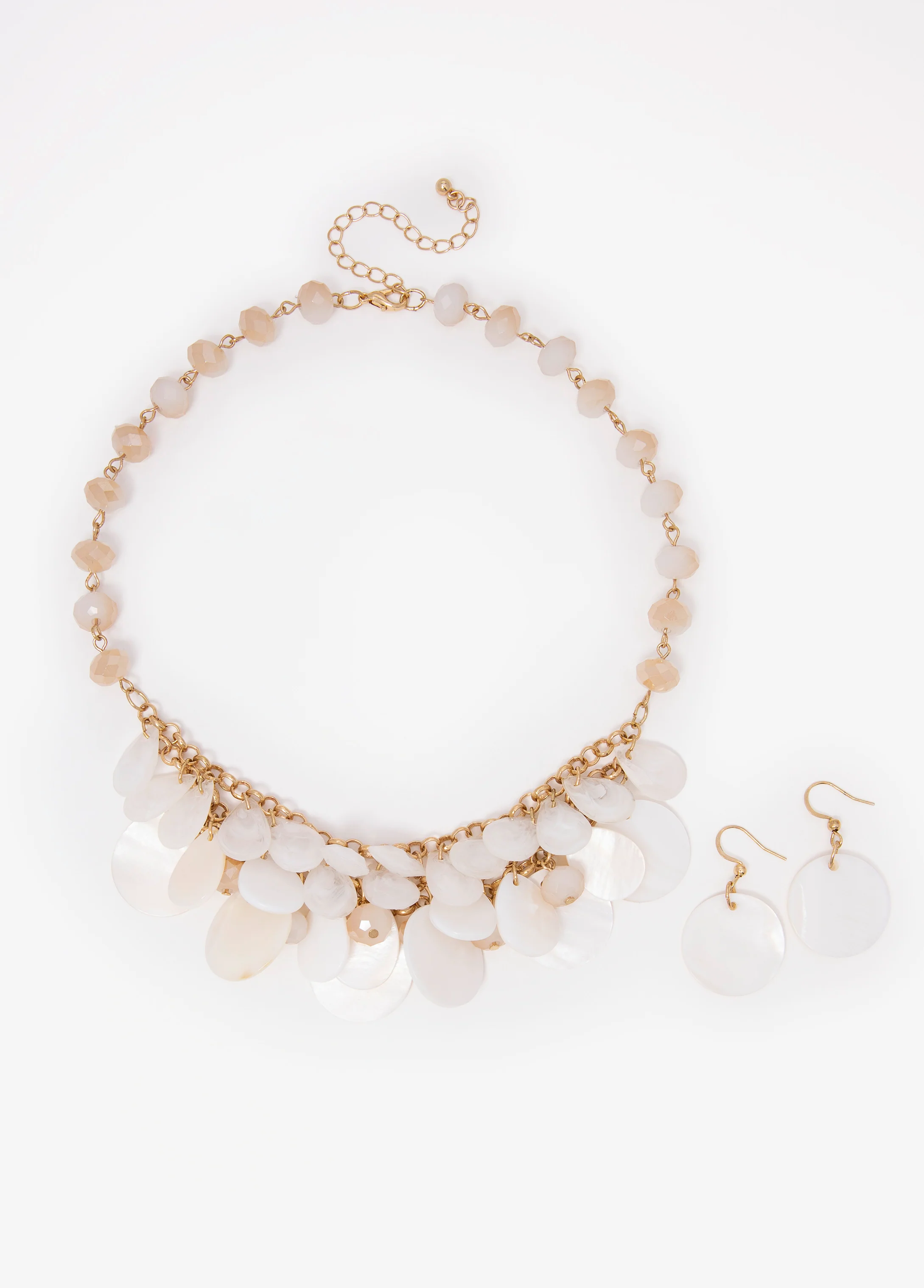 Faux Mother Of Pearl Necklace Set - Image 2