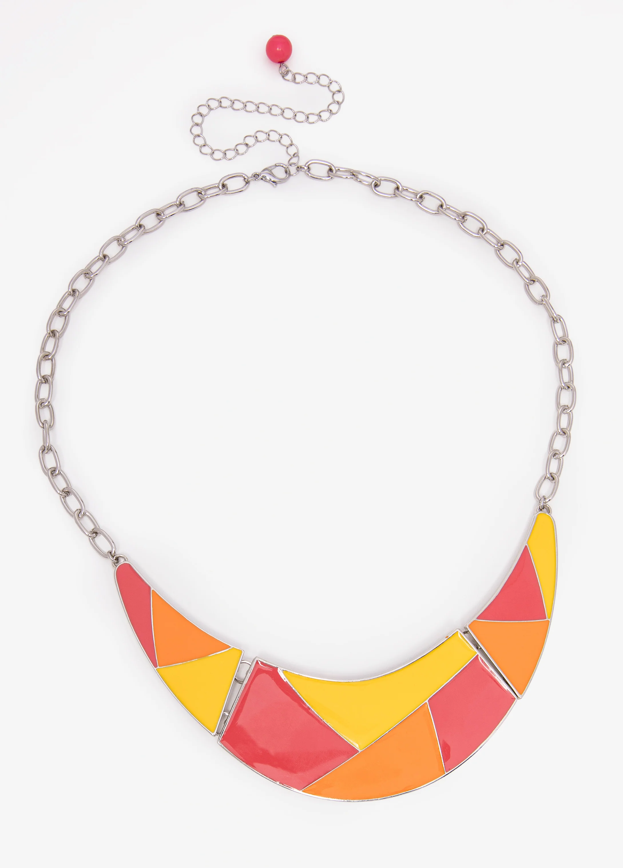 Colorblocked Crescent Necklace - Image 2