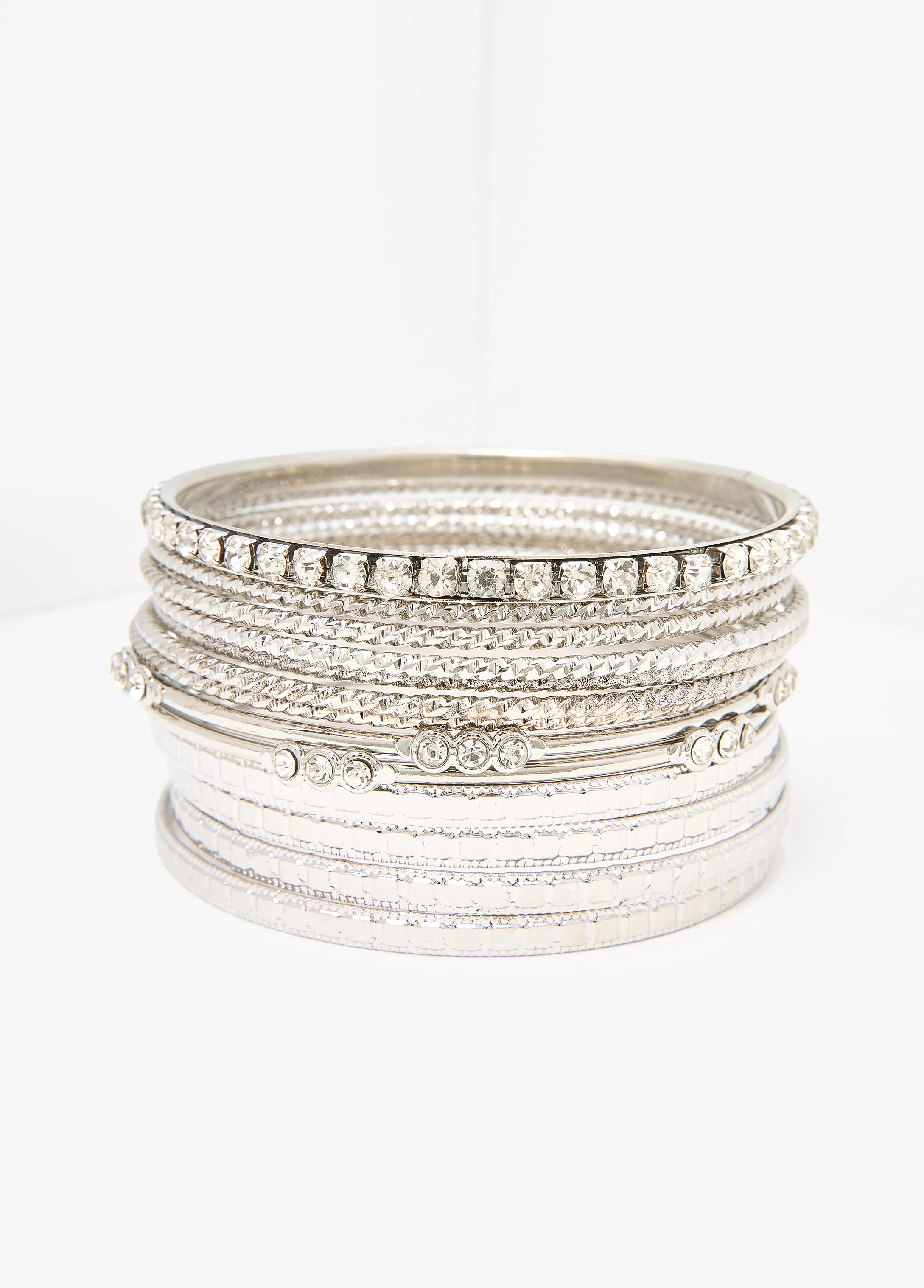 Set Of 13 Silver Tone Bangles - Image 2