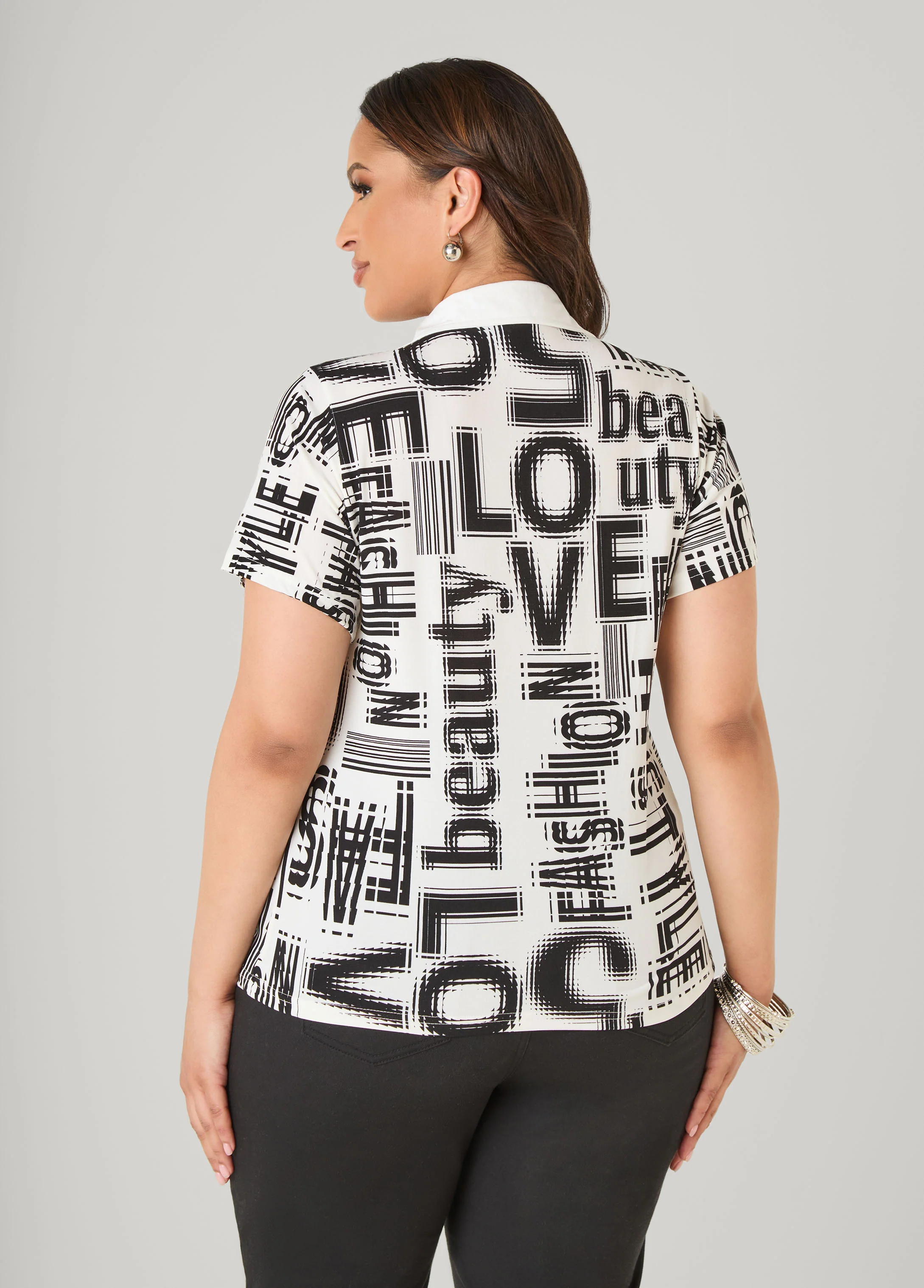 Love Fashion Print Shirt - Image 2
