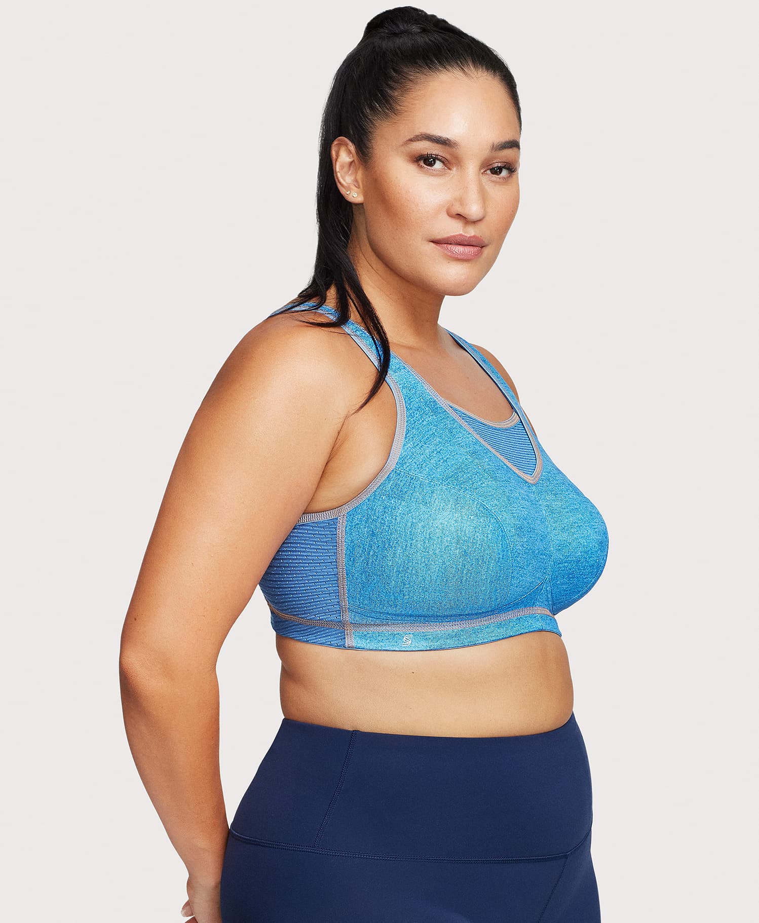 No-Bounce Camisole Elite Sports Bra Light Denim - Image 3
