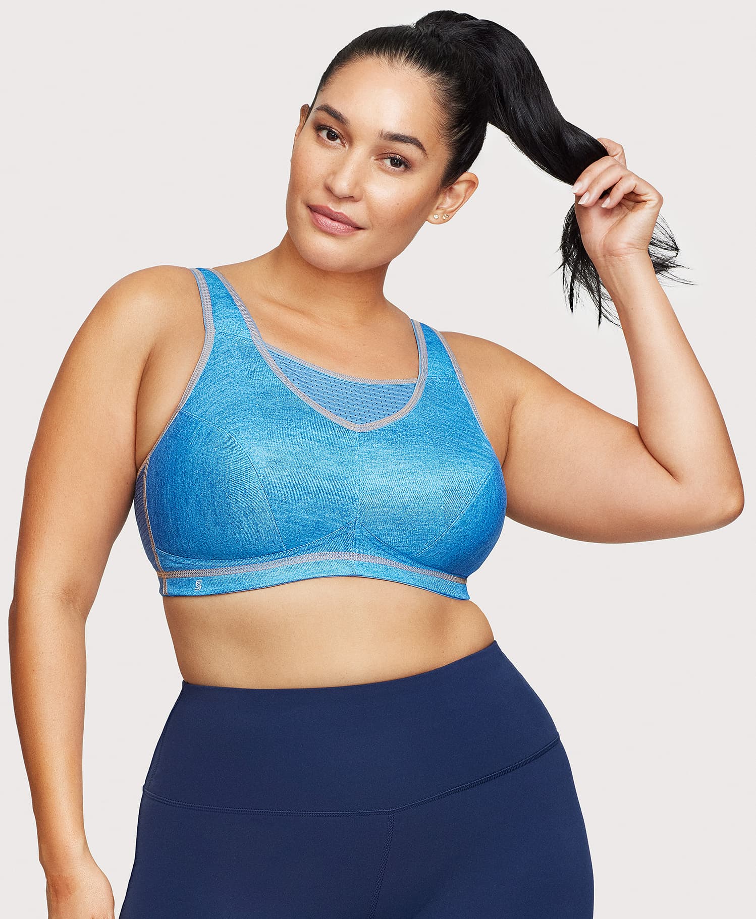 No-Bounce Camisole Elite Sports Bra Light Denim - Image 4