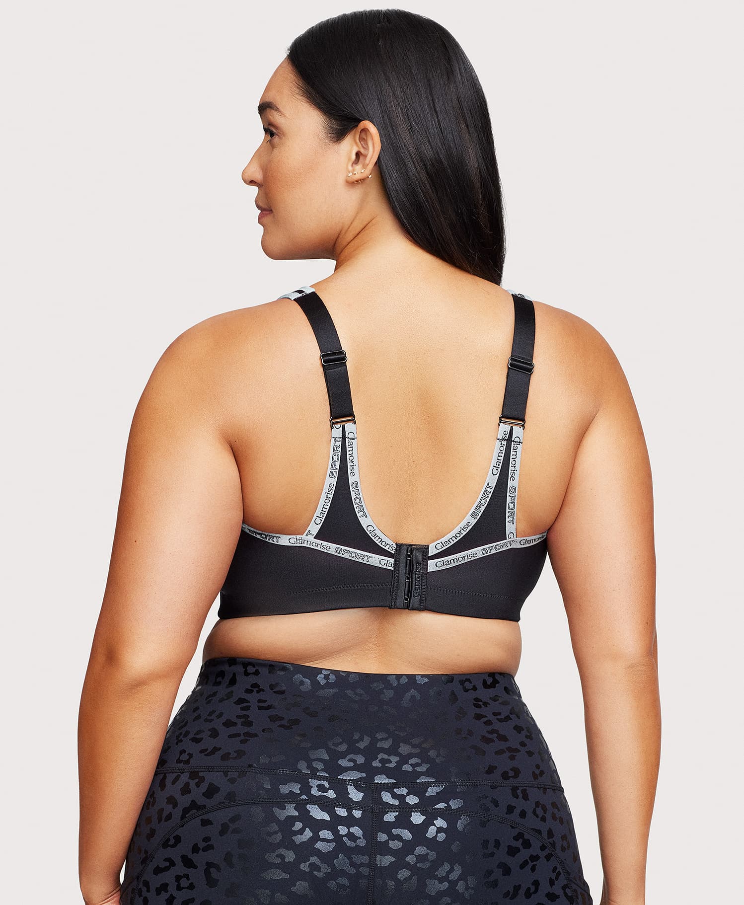 No-Bounce Camisole Sports Bra Black - Image 2