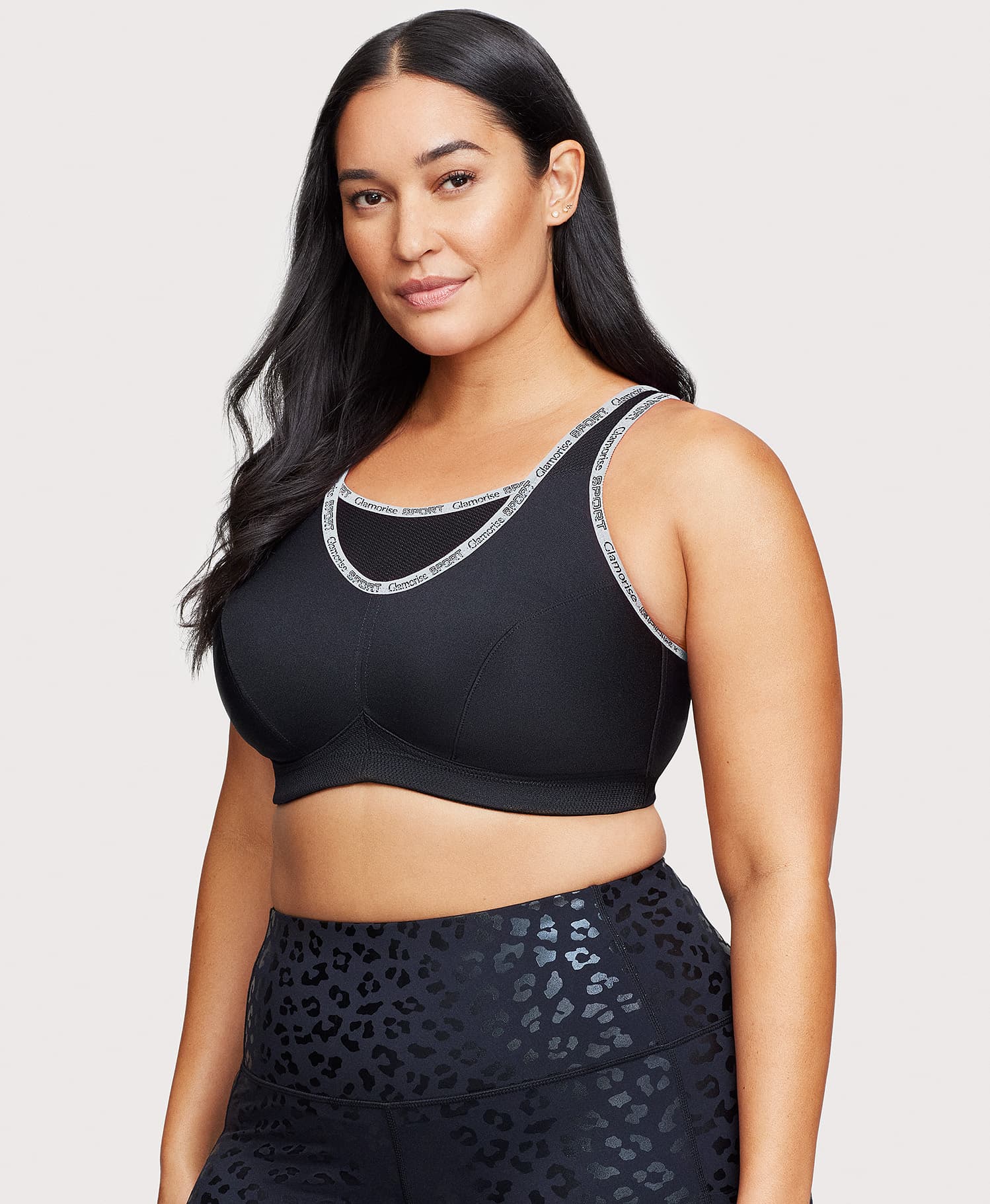 No-Bounce Camisole Sports Bra Black - Image 3