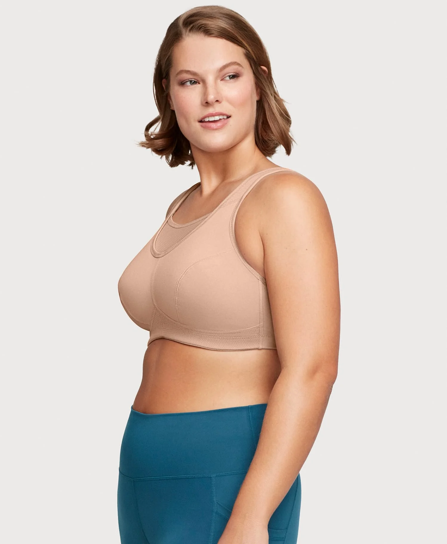 No-Bounce Camisole Sports Bra Cafe - Image 3