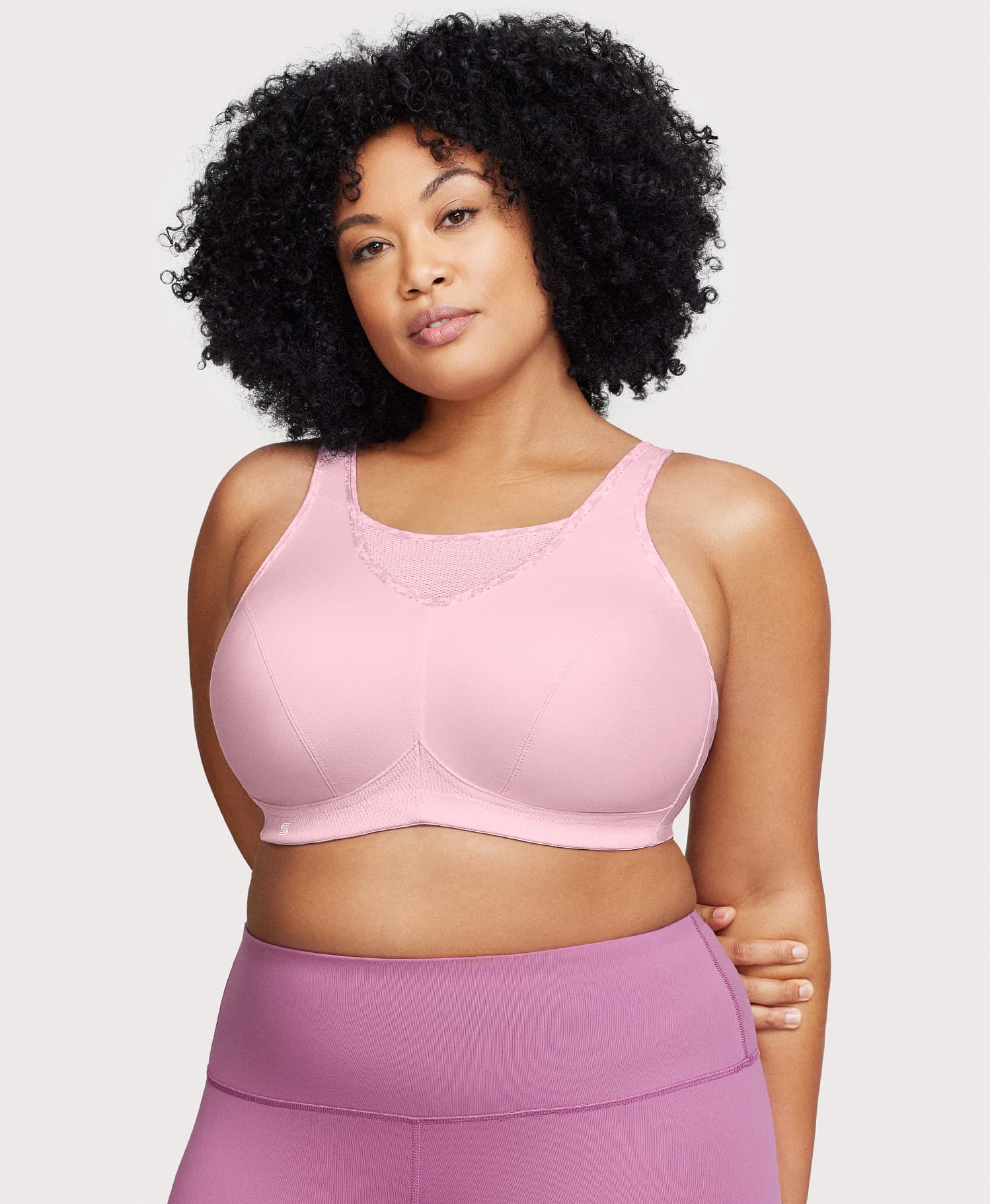 No-Bounce Camisole Sports Bra Parfait Pink - Image 3