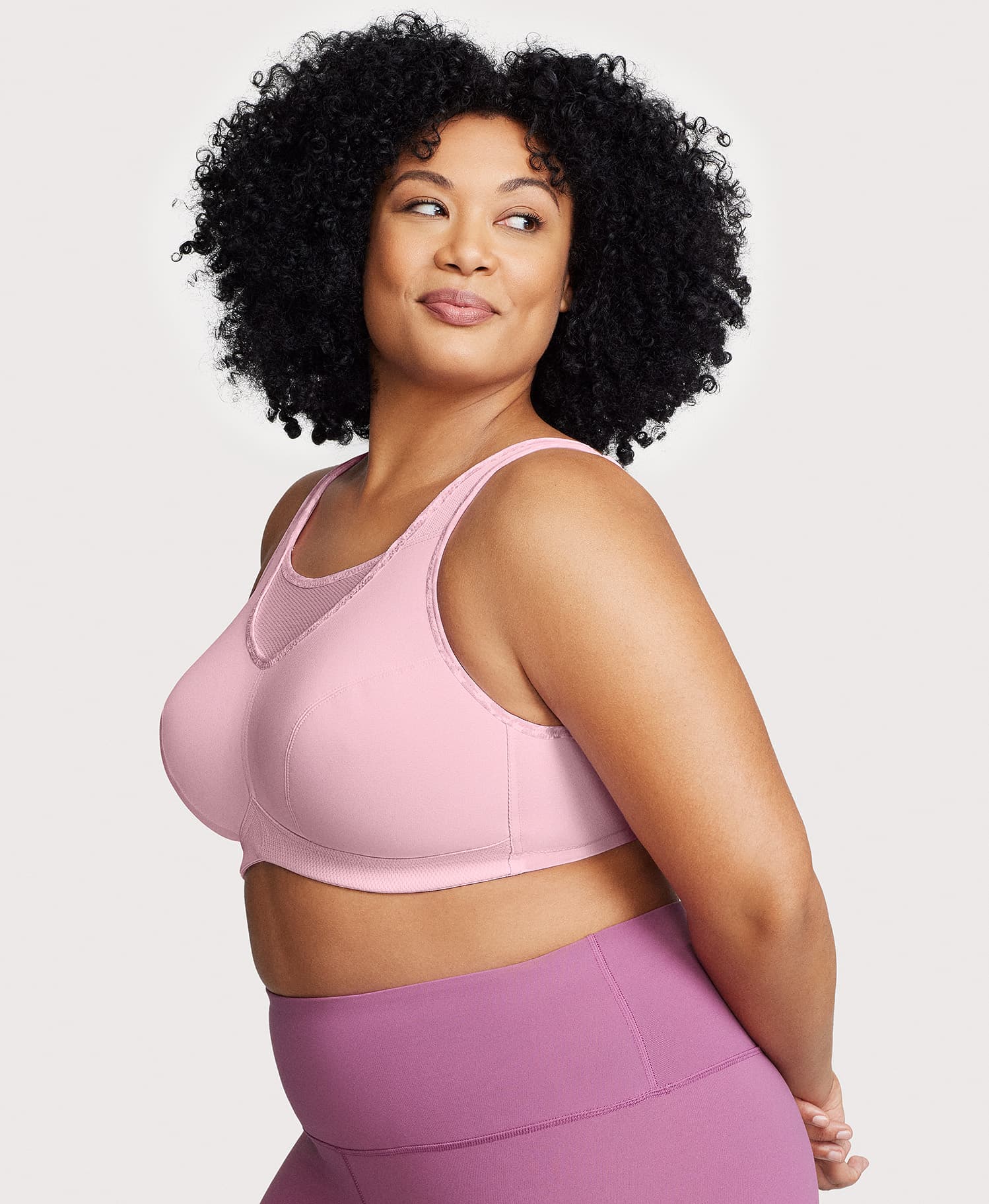 No-Bounce Camisole Sports Bra Parfait Pink - Image 4