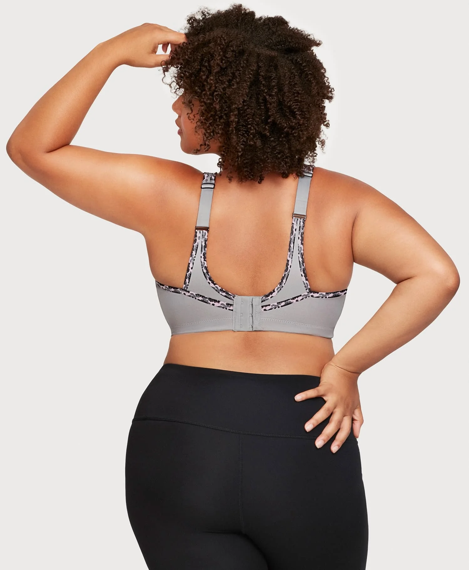 No-Bounce Camisole Sports Bra Soft Gray - Image 2