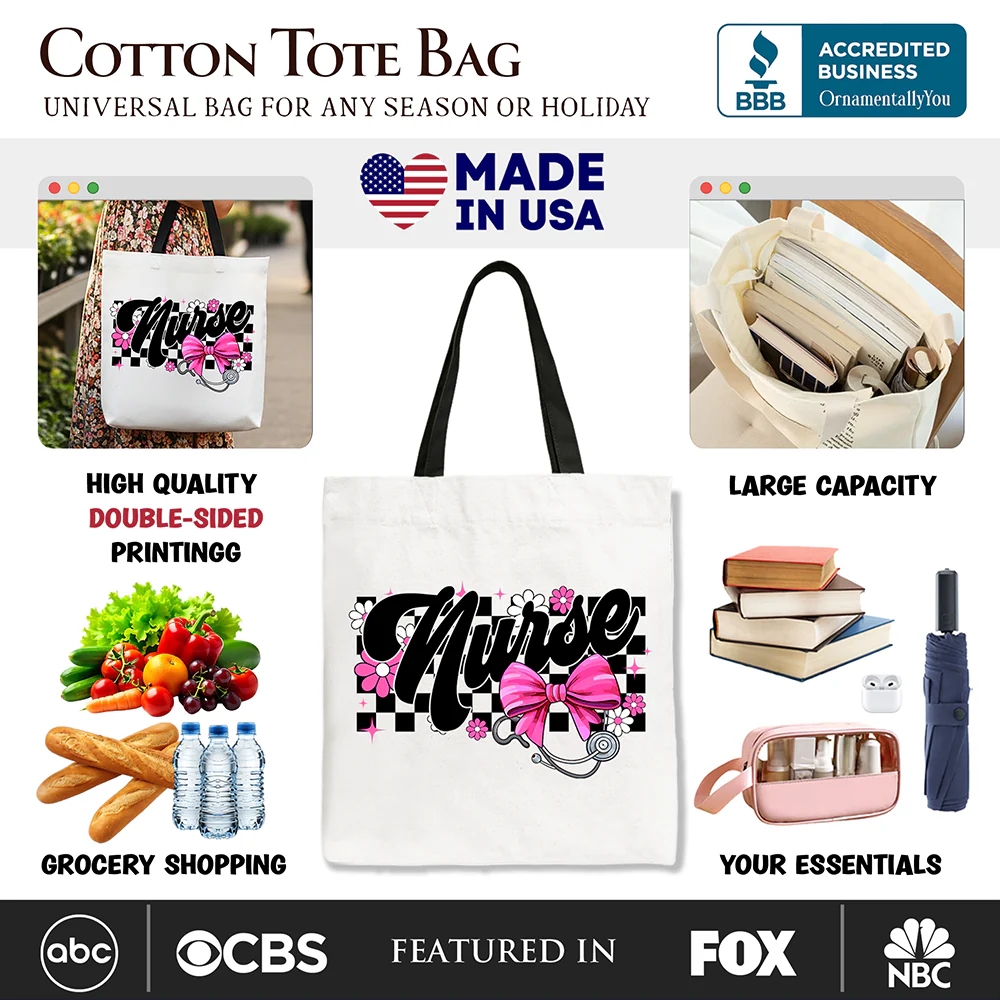 Nurse Canvas Tote Bag - Image 4