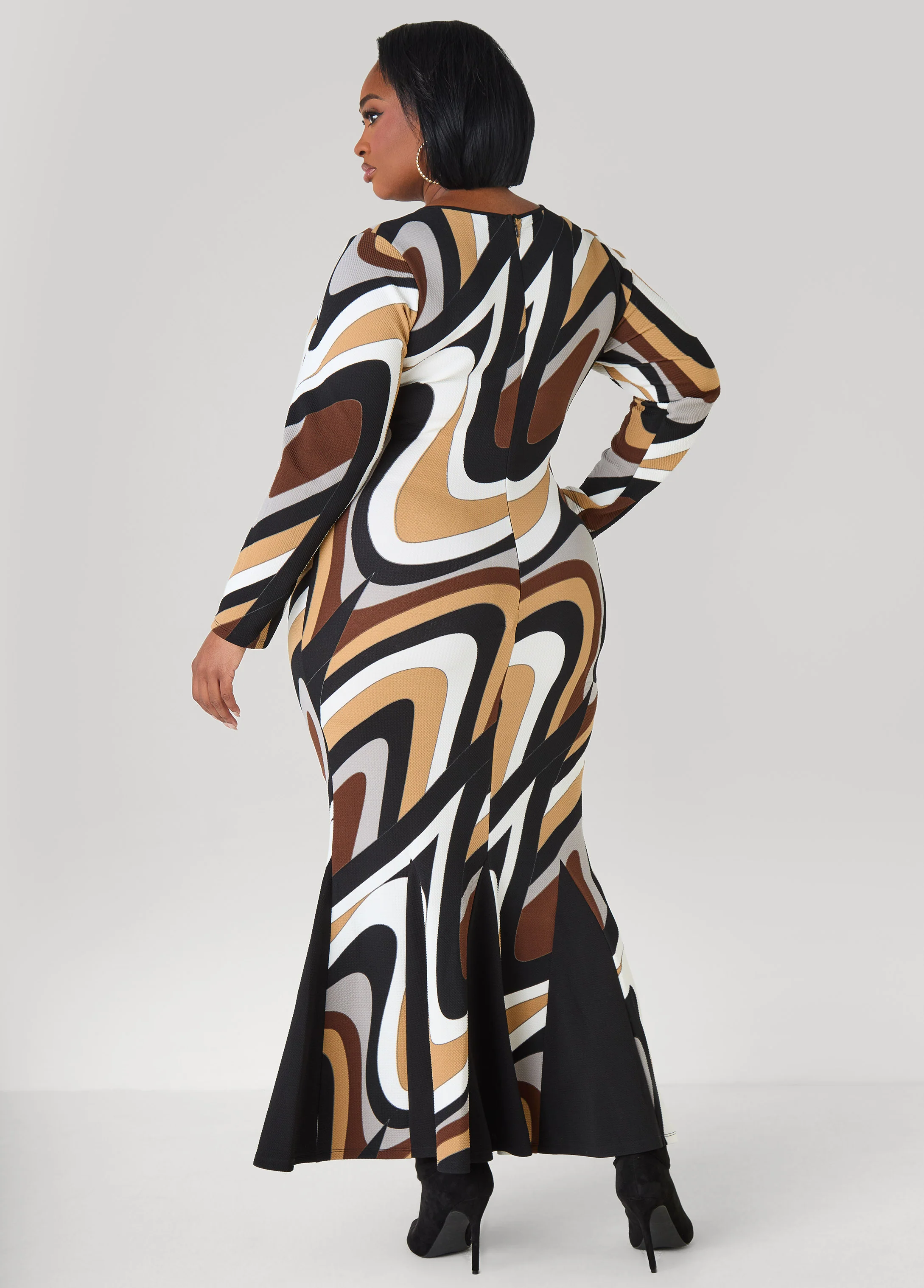 Abstract Mermaid Maxi Dress - Image 2