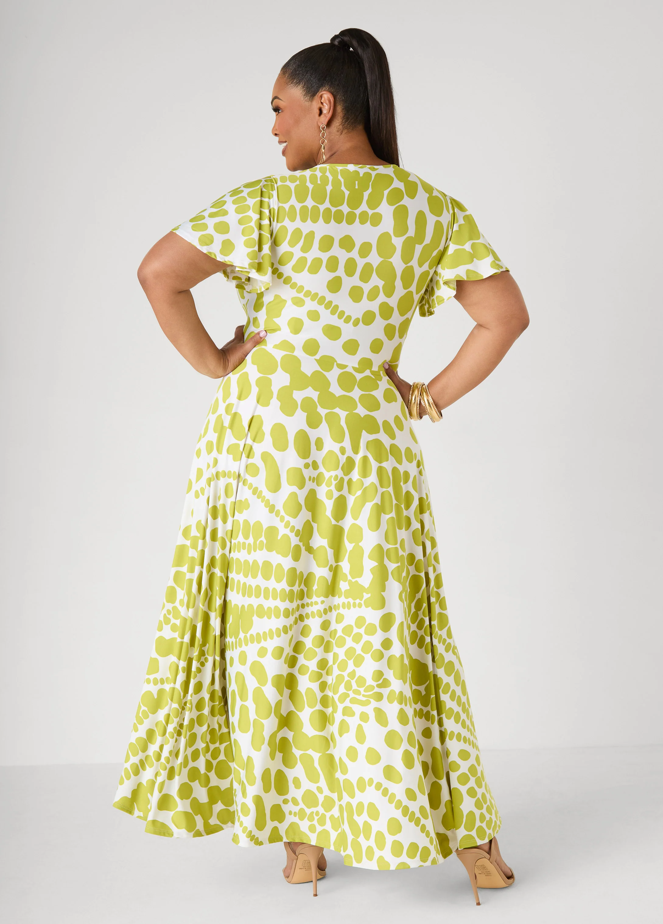 Dotted A Line Maxi Dress - Image 2