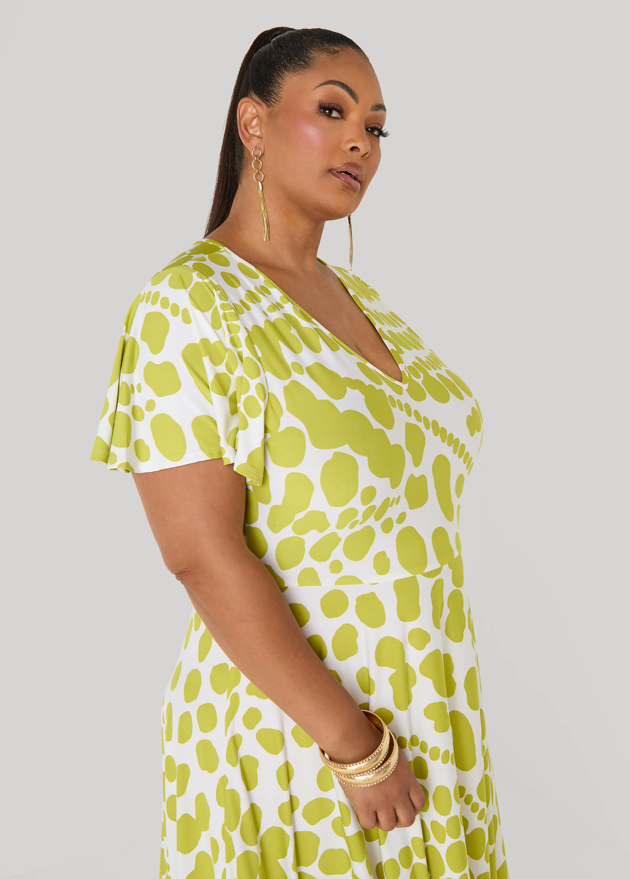 Dotted A Line Maxi Dress - Image 4