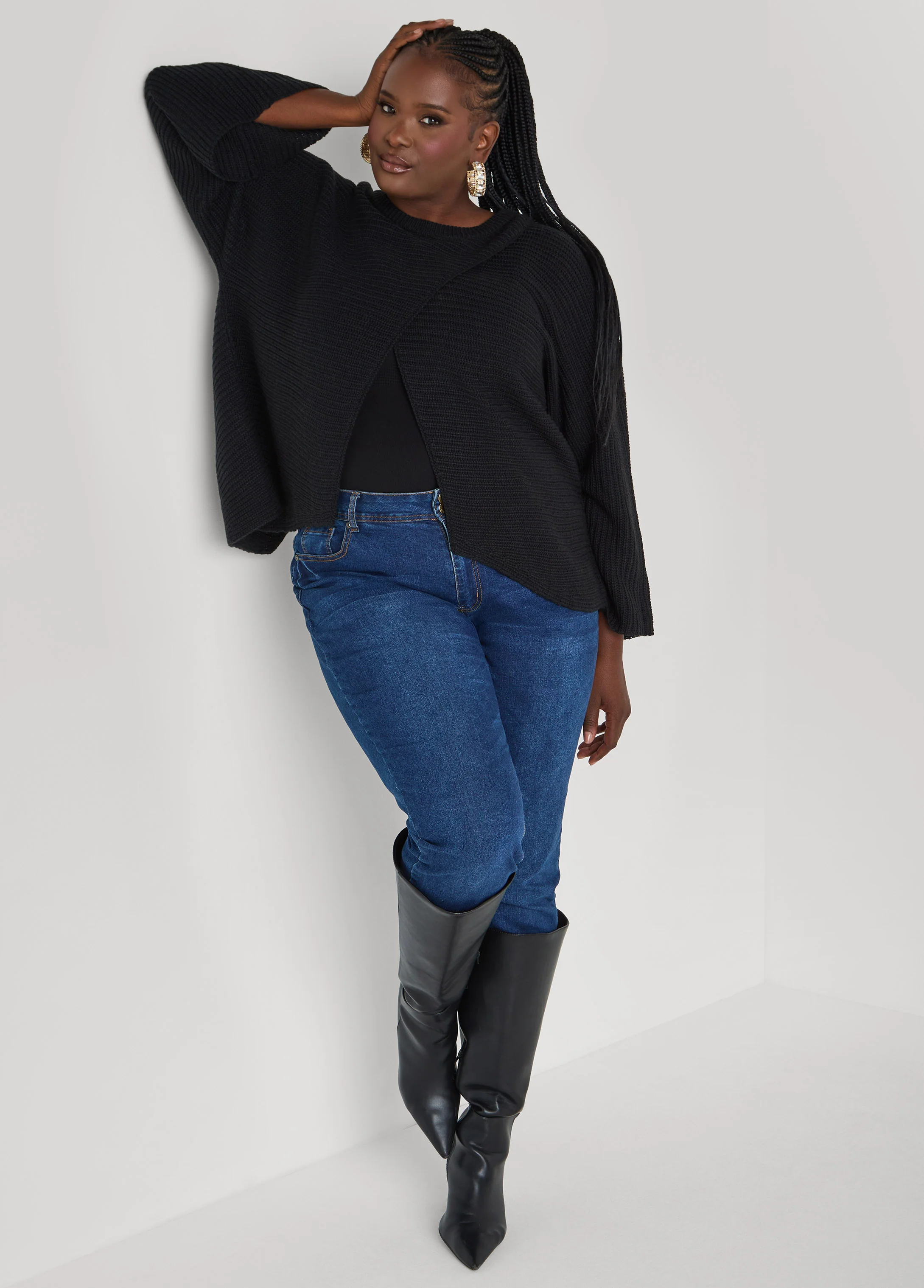 Crisscross Ribbed Sweater - Image 3