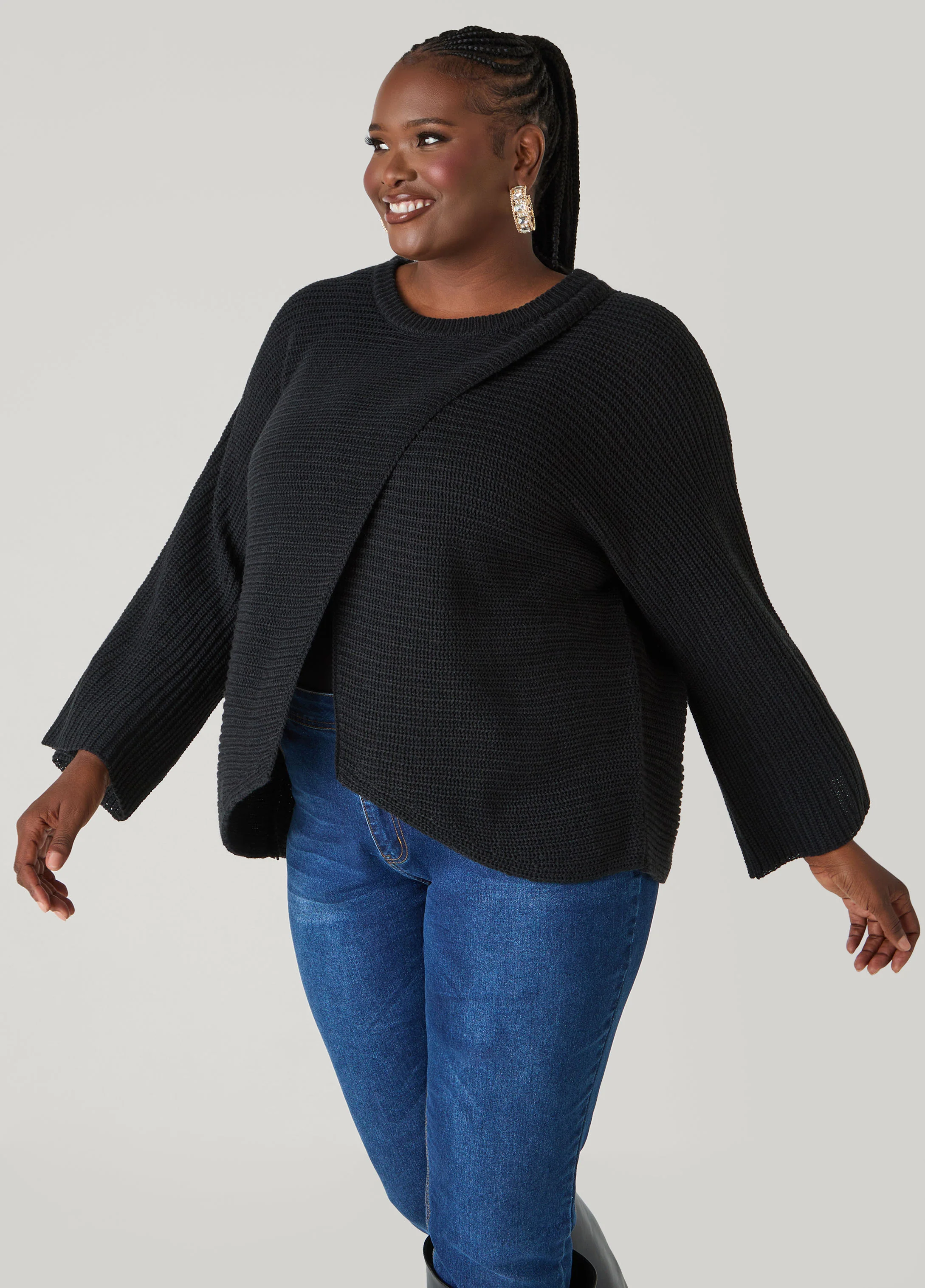 Crisscross Ribbed Sweater - Image 4