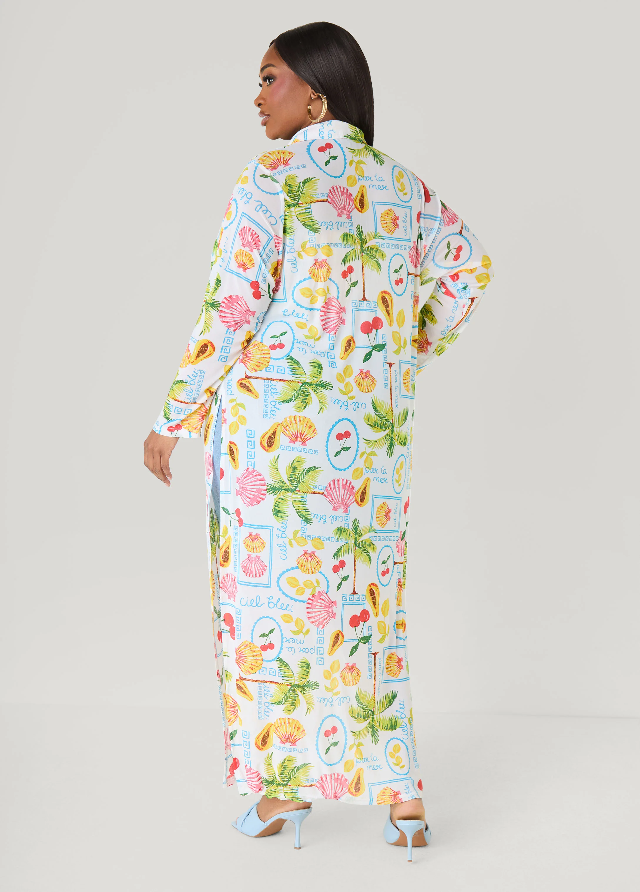 Summer Print Mesh Duster - Image 3