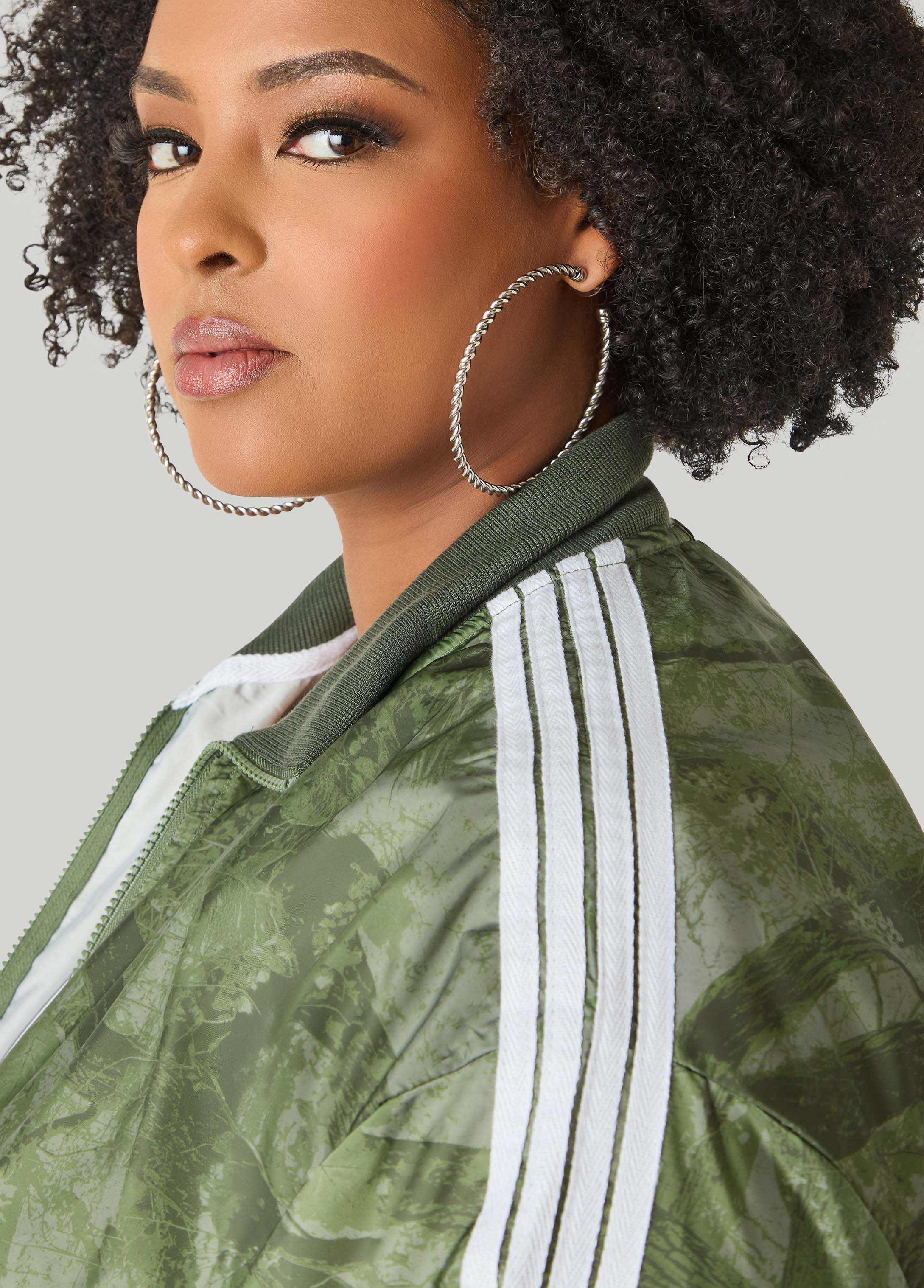 Camo Print Zip Front Jacket - Image 4