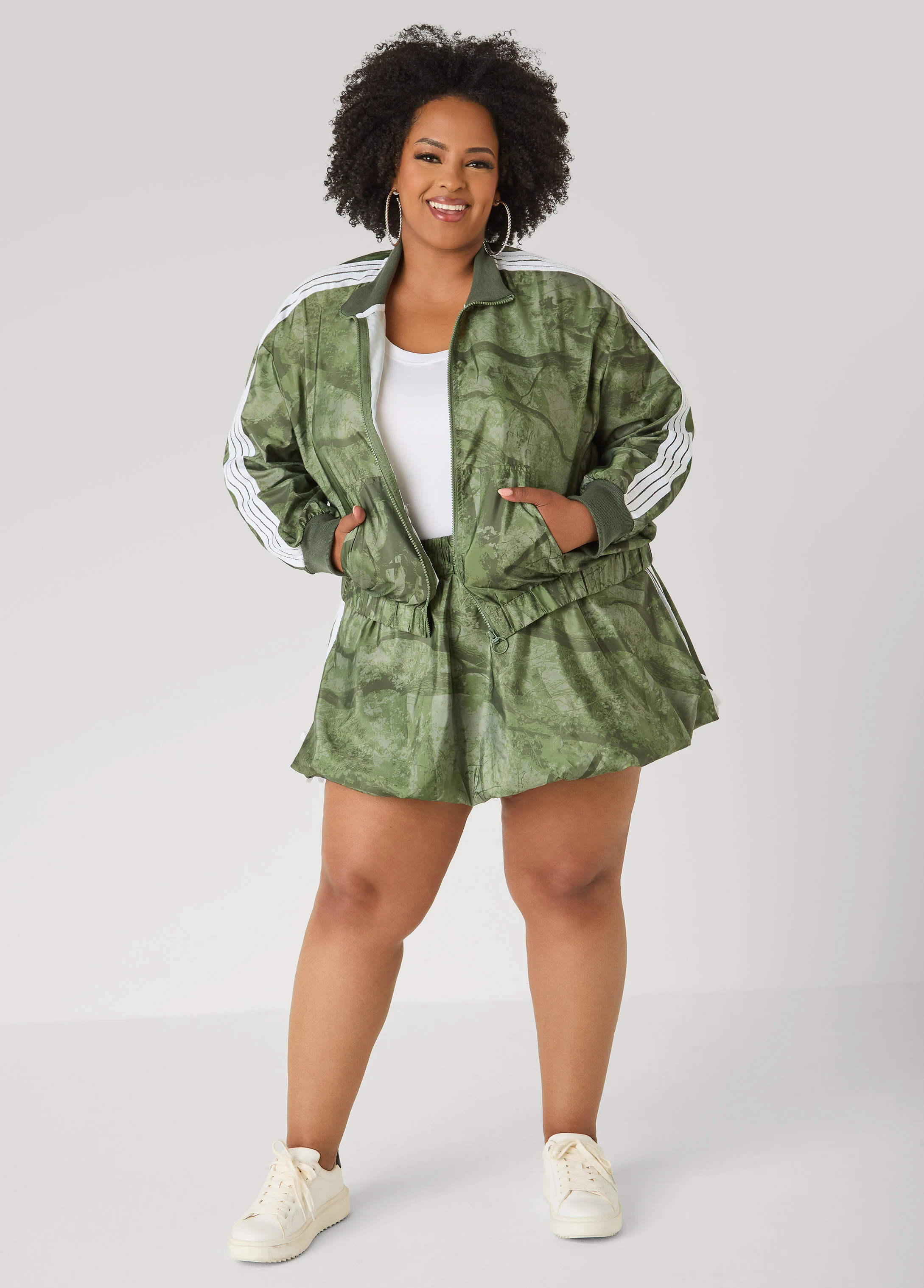 Camo Print Zip Front Jacket - Image 5