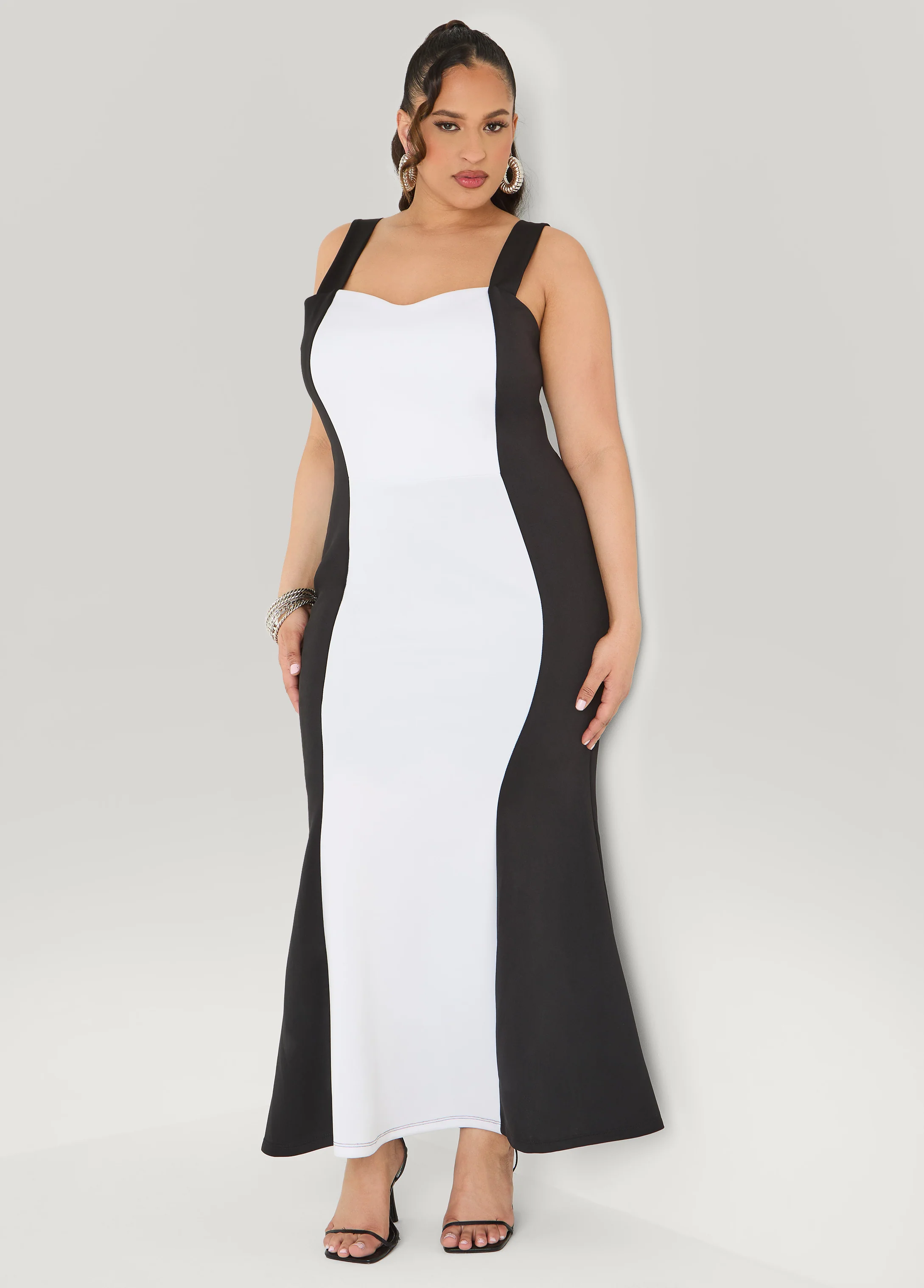 Two Tone Mermaid Maxi Dress - Image 4