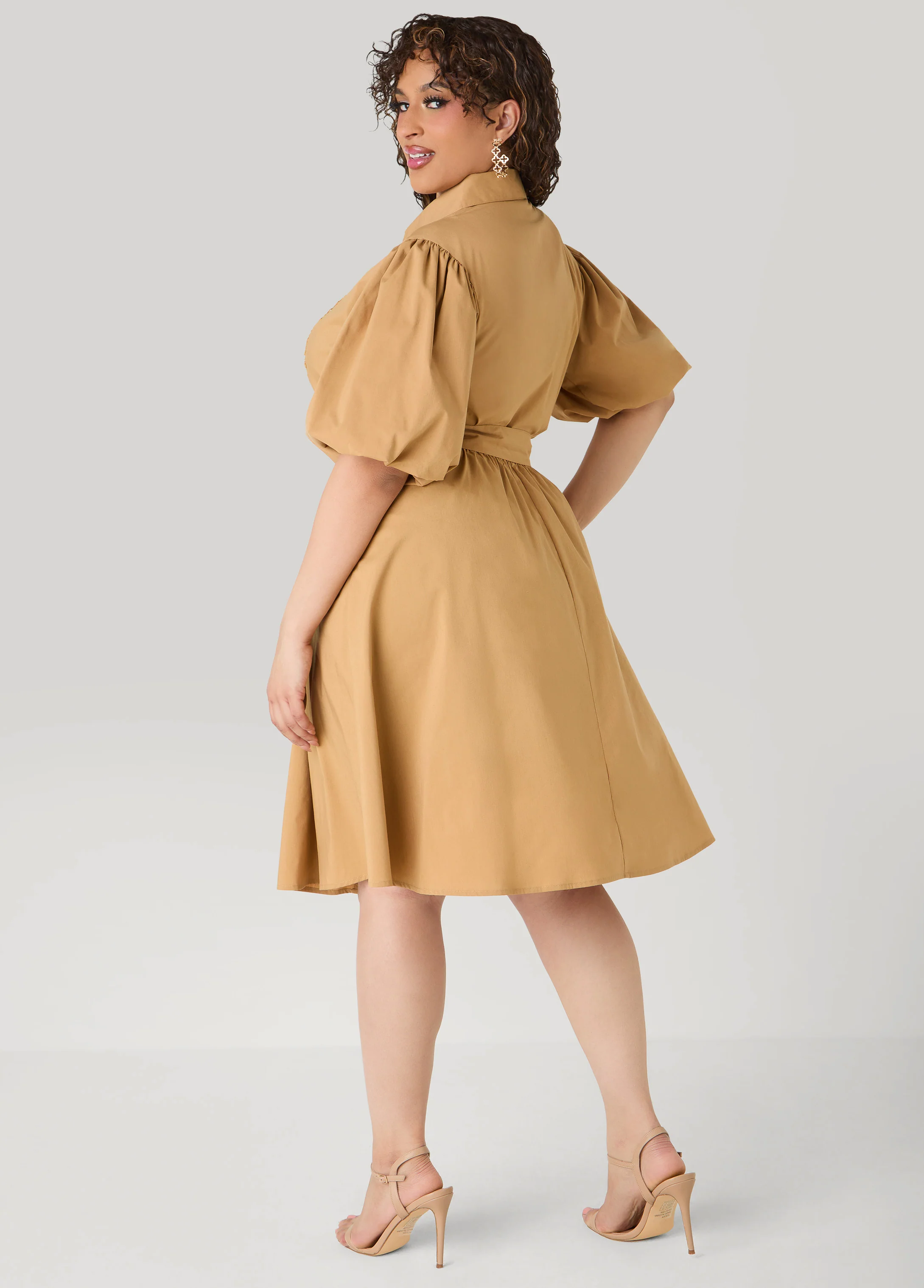 Crochet Panel A Line Shirtdress - Image 2