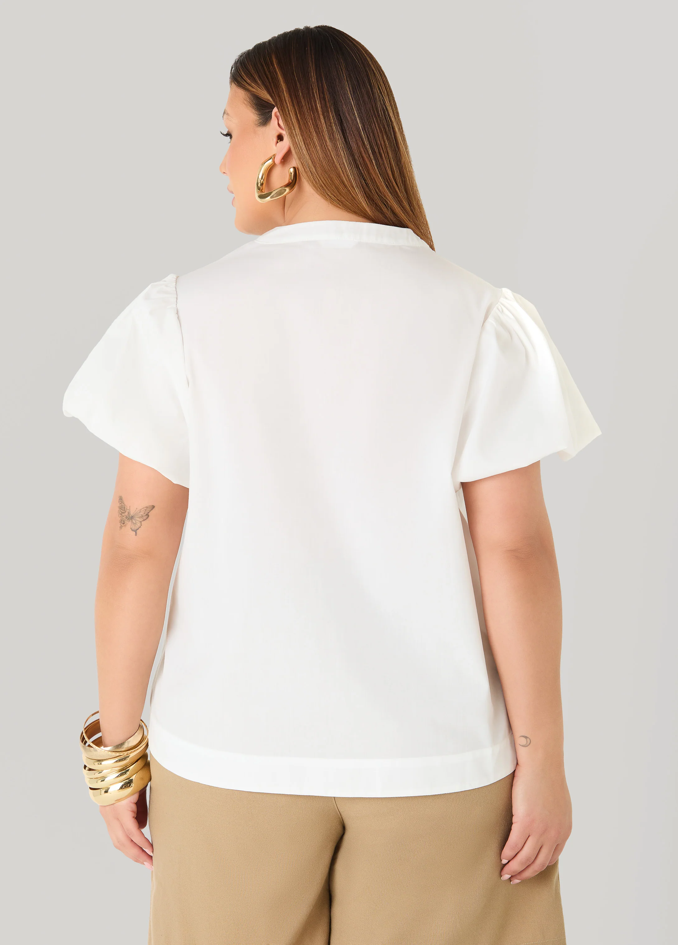 Puff Sleeve Embroidered Top - Image 10