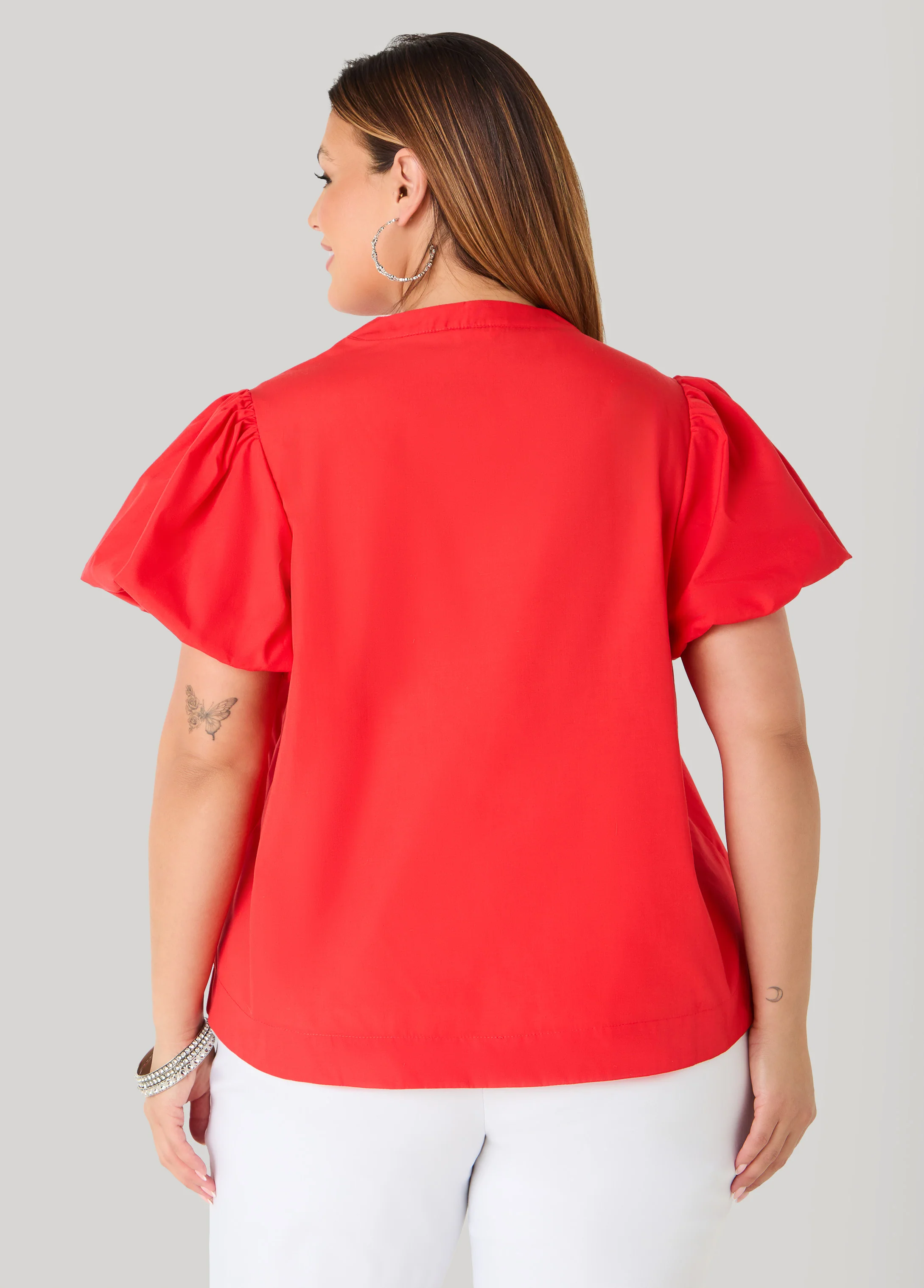 Puff Sleeve Embroidered Top - Image 14