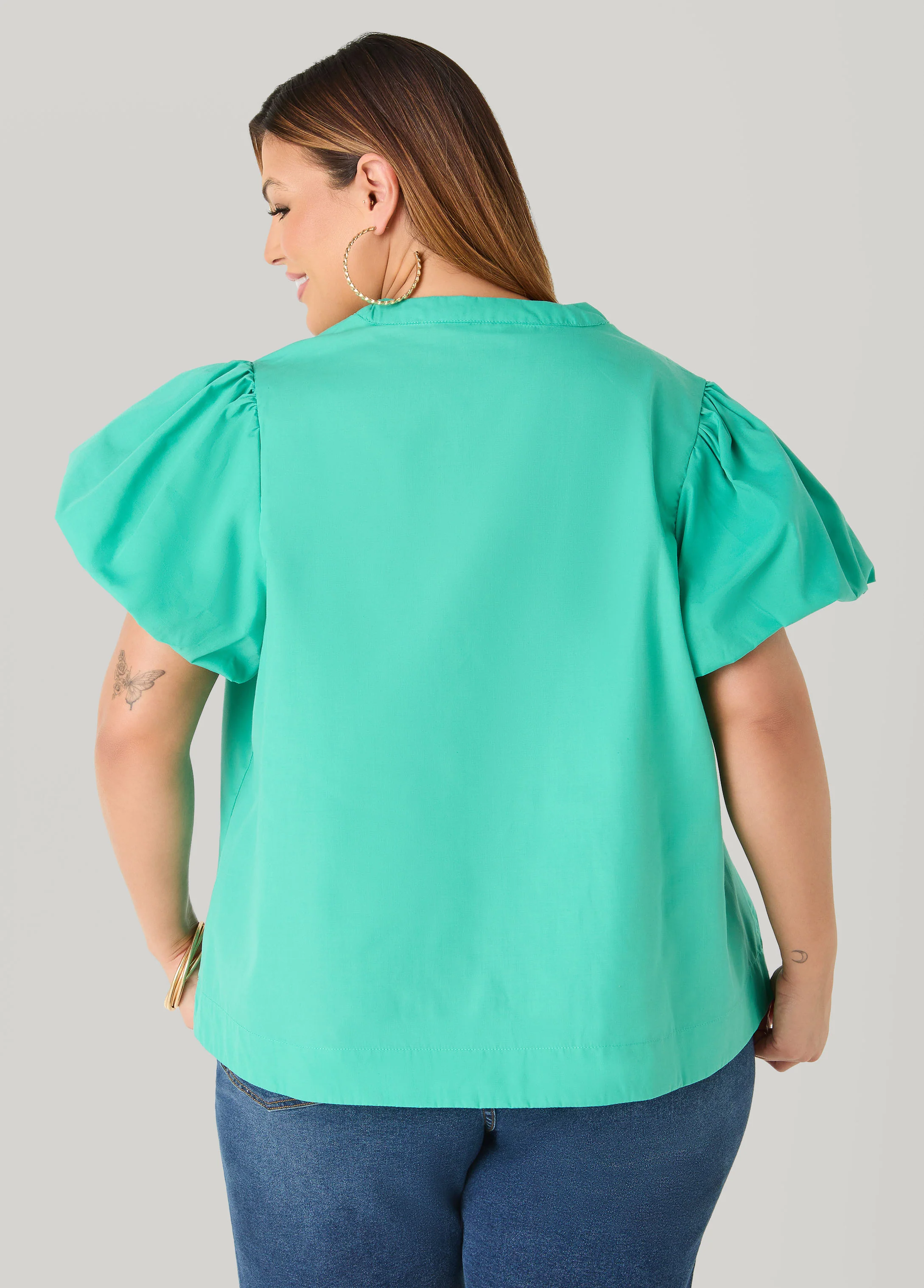 Puff Sleeve Embroidered Top - Image 6