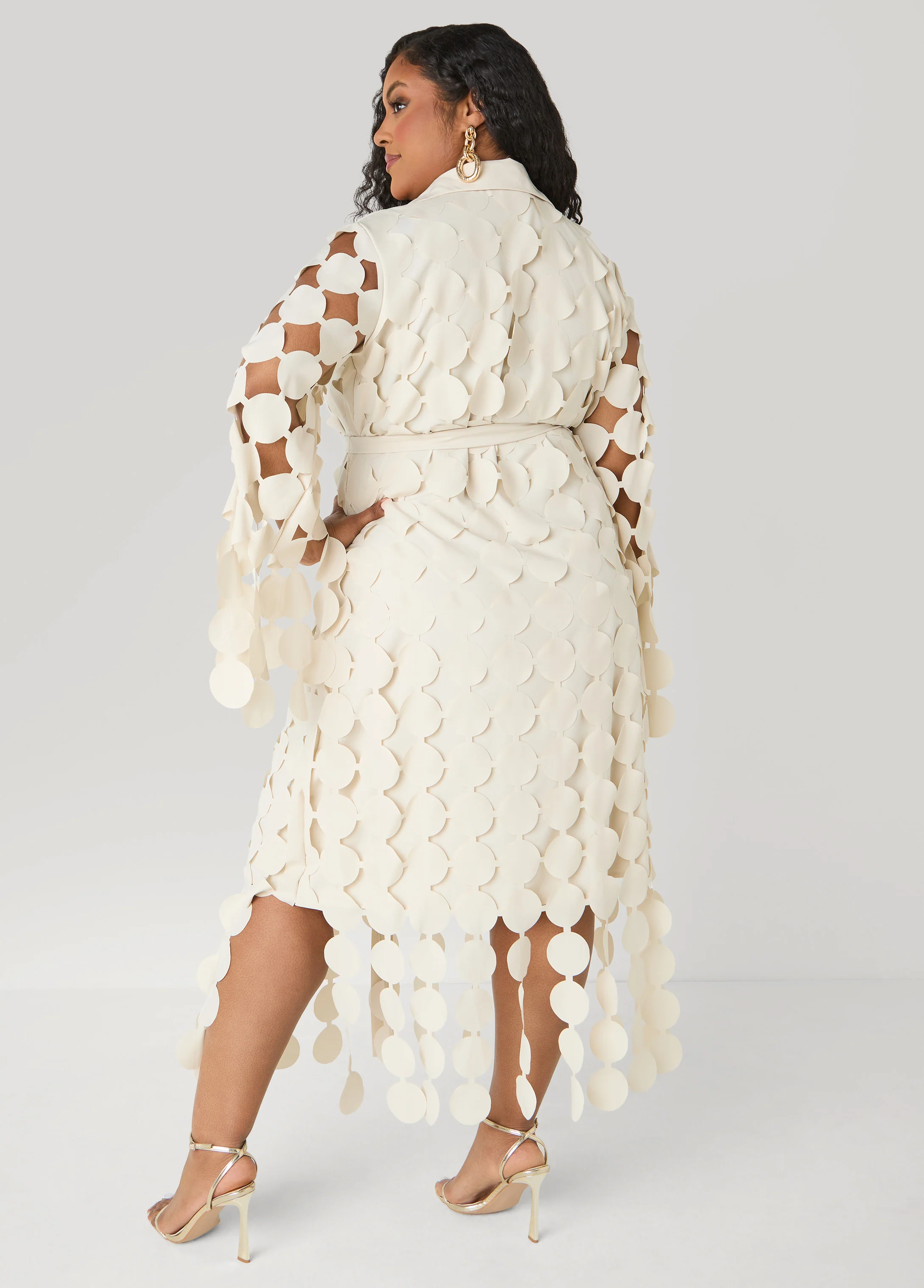 Cutout Fringed Midi Shirtdress - Image 2