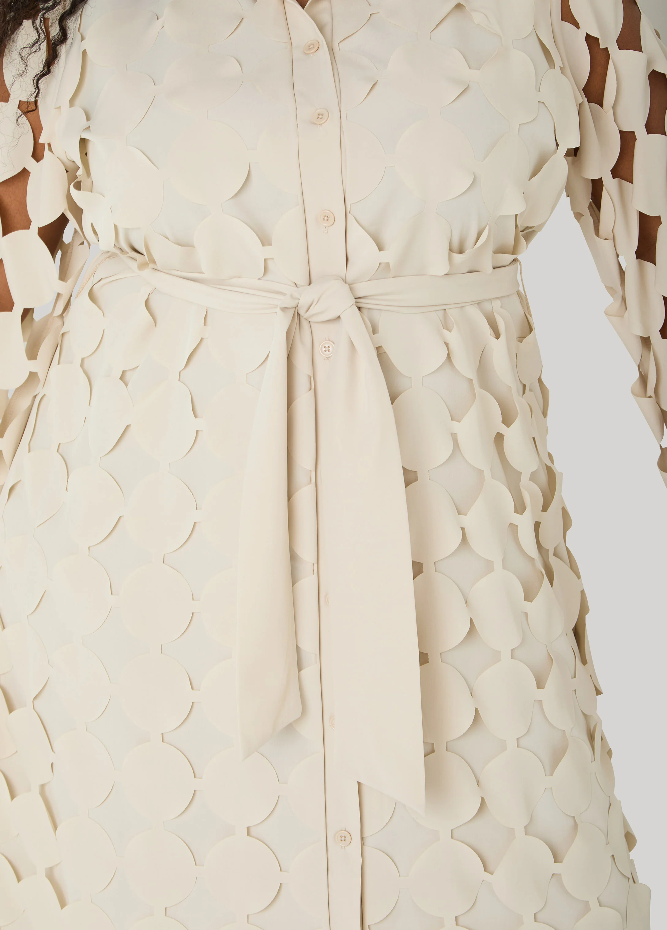 Cutout Fringed Midi Shirtdress - Image 4