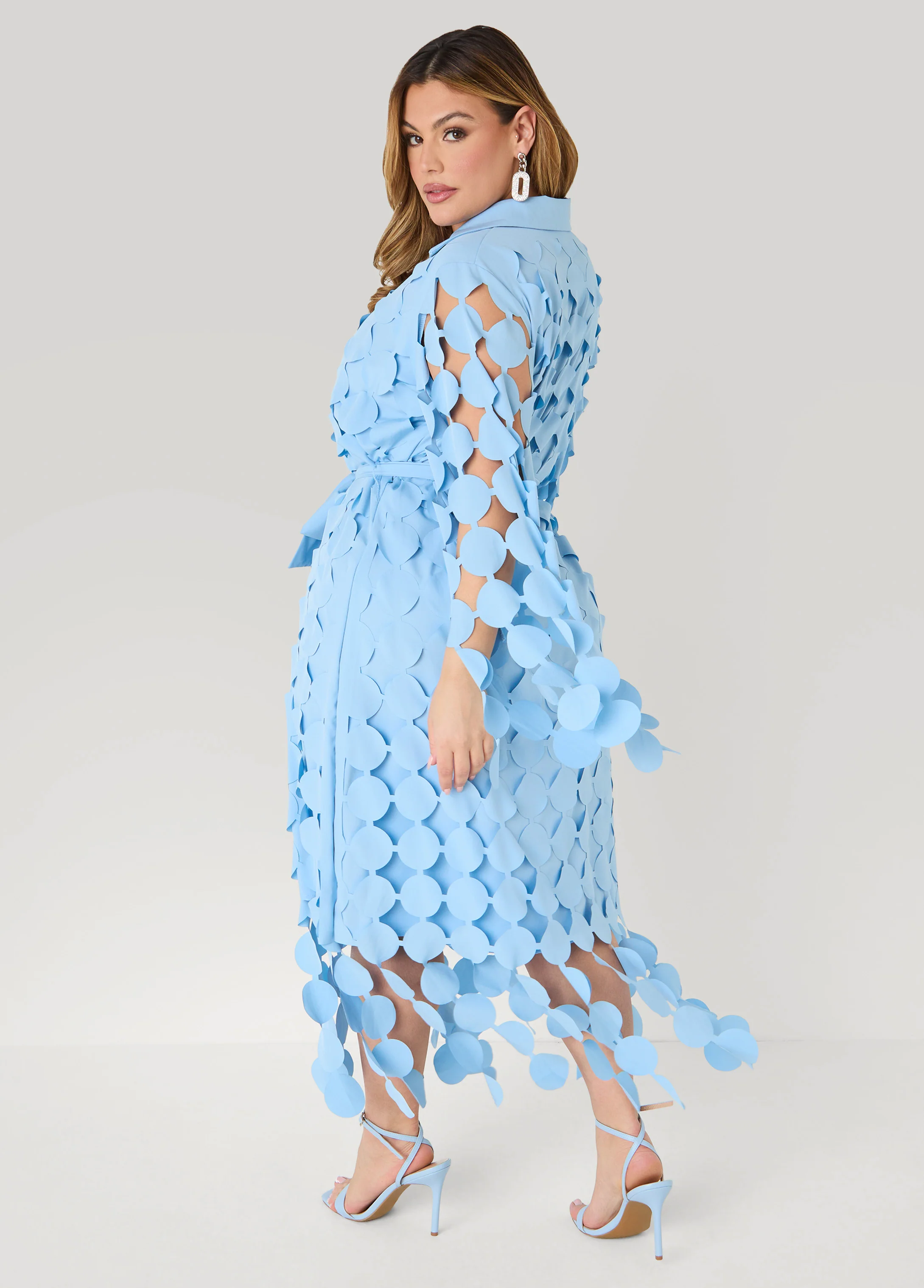 Cutout Fringed Midi Shirtdress - Image 7