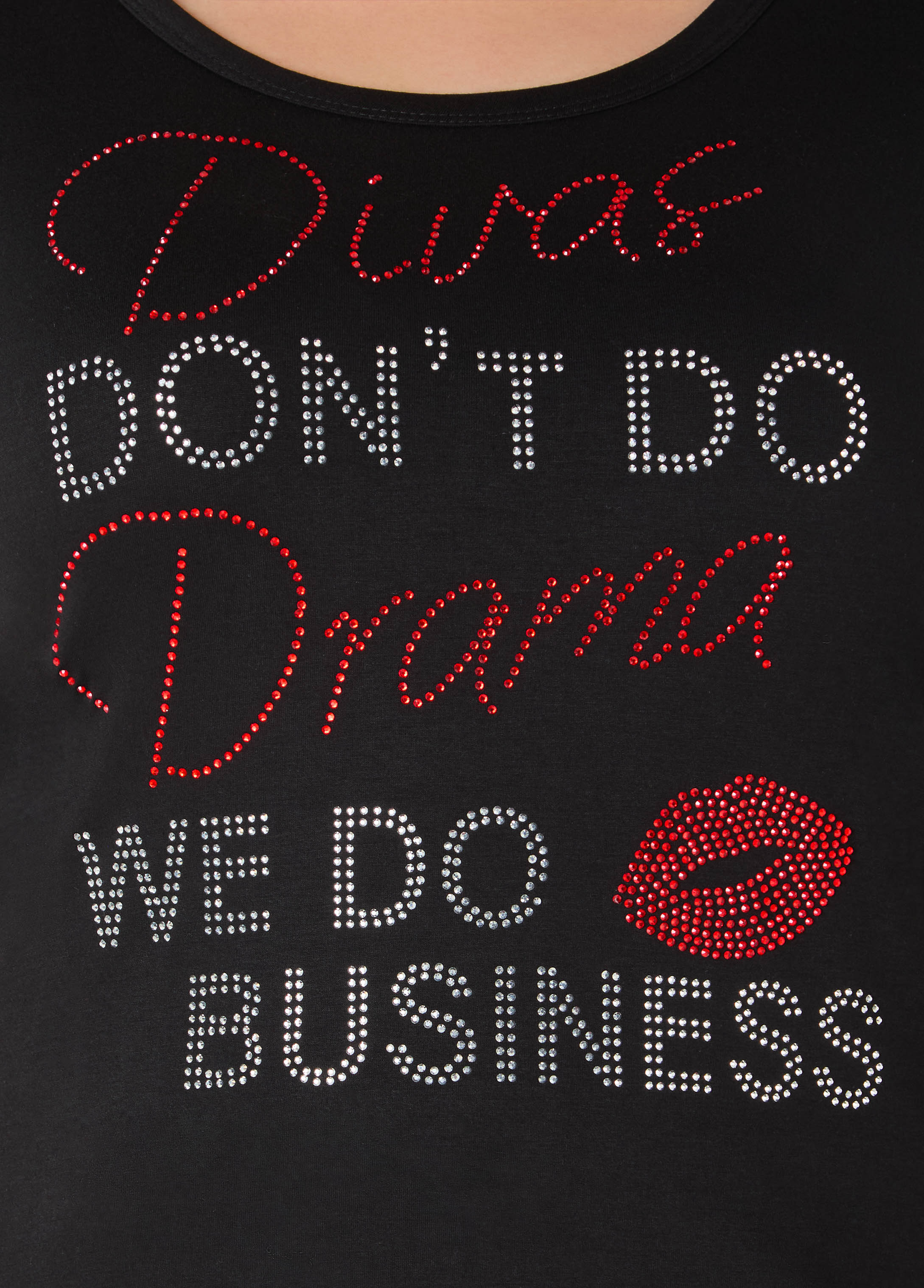Divas Dont Do Drama Crystal Tee - Image 4