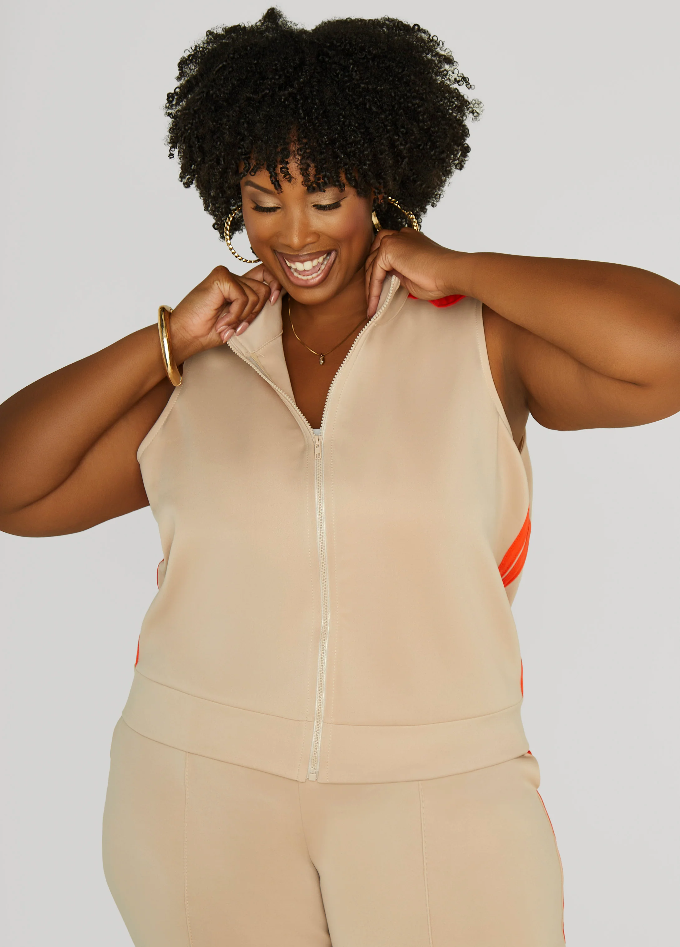 Stripe Trimmed Track Vest - Image 3