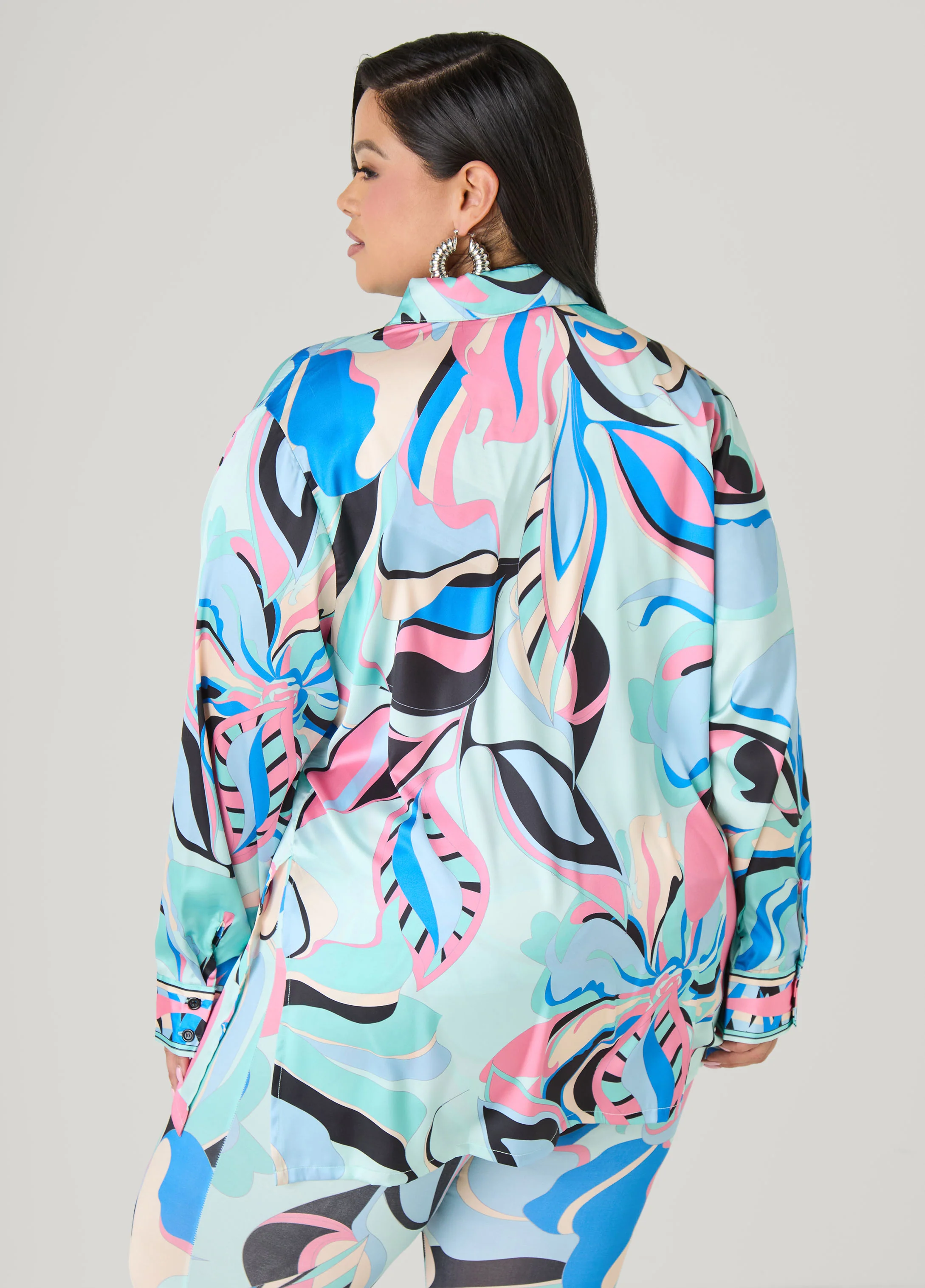 Floral Satin Shirt - Image 2