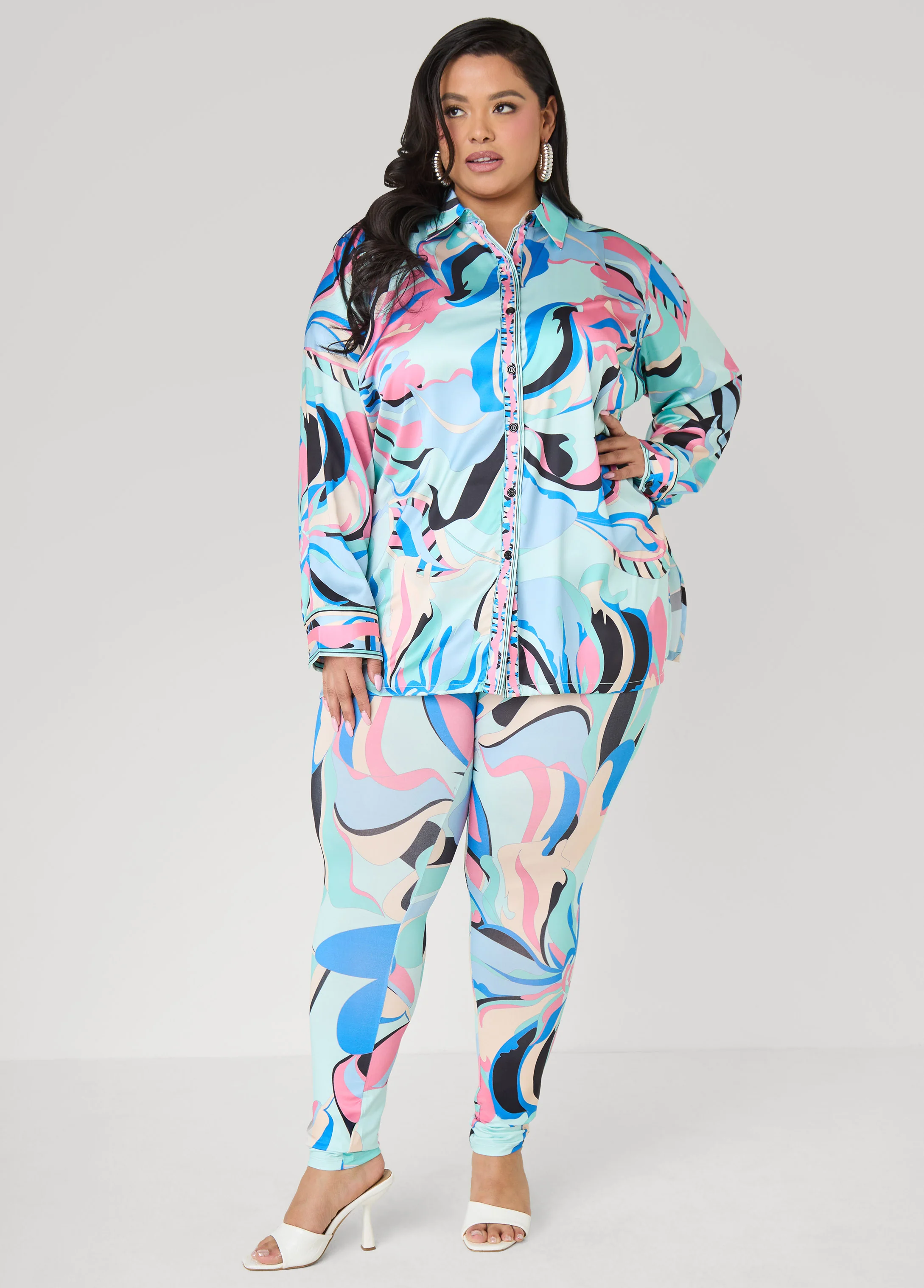 Floral Satin Shirt - Image 3