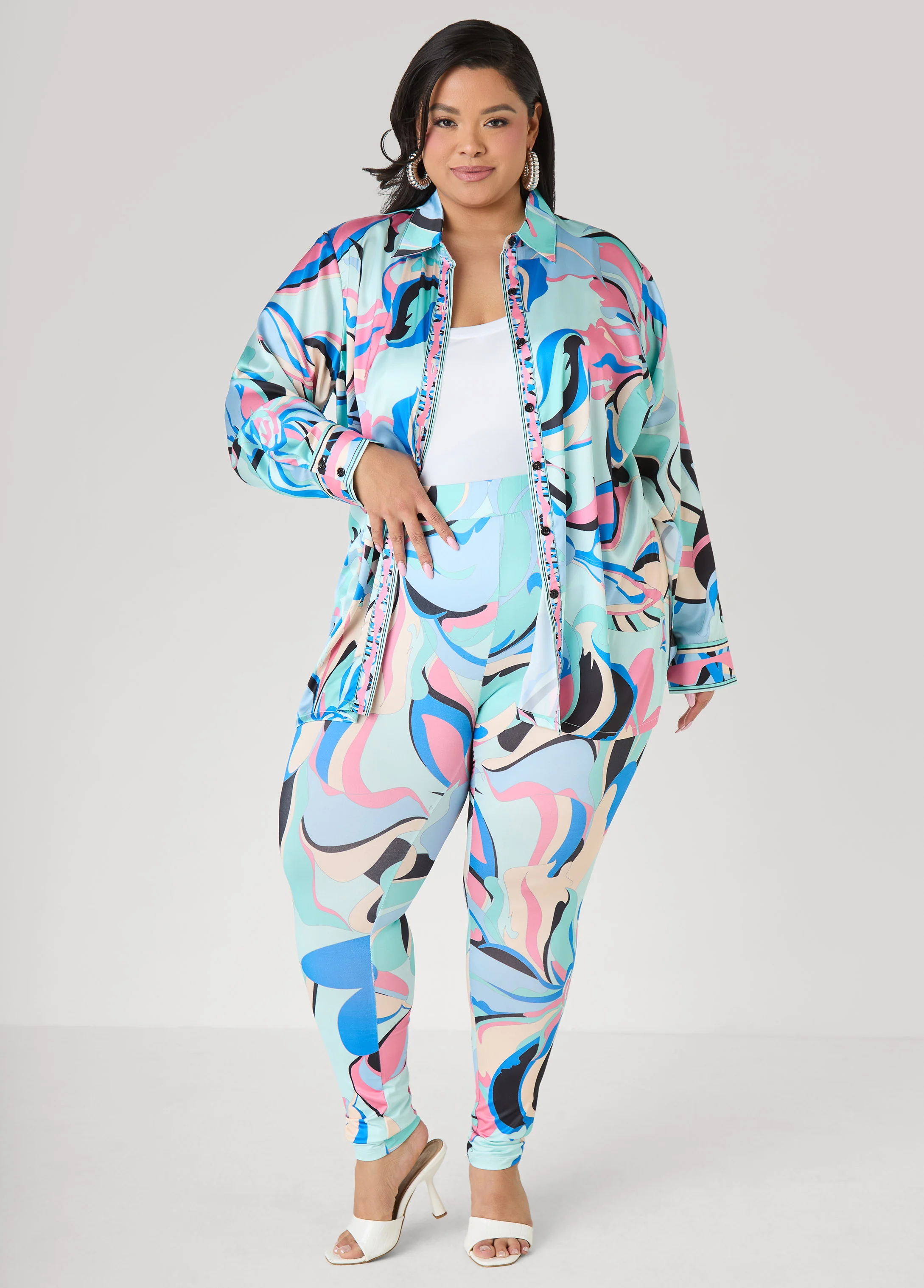 Floral High Rise Leggings - Image 3