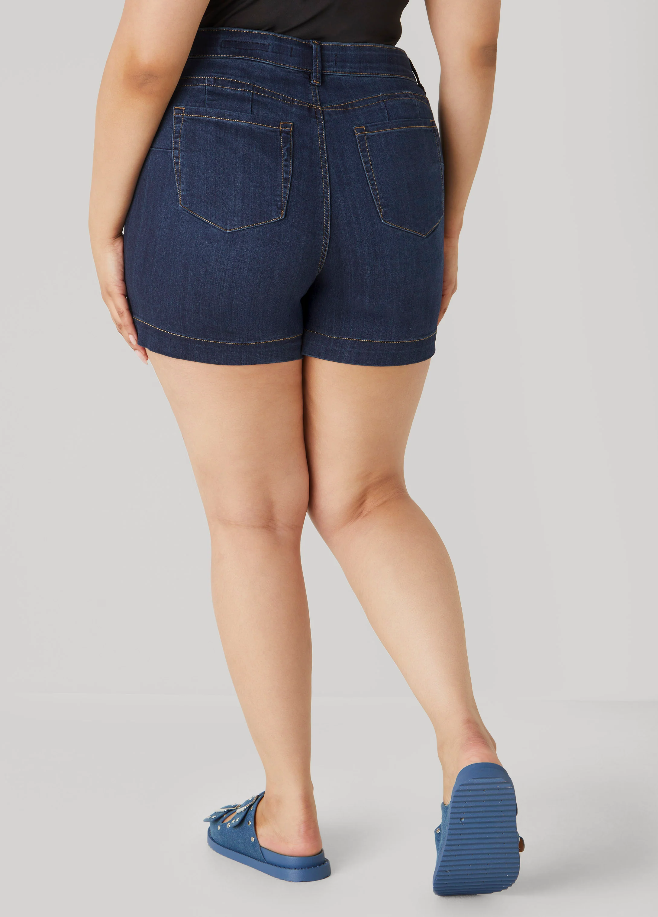 Mid Rise Denim Shorts - Image 11